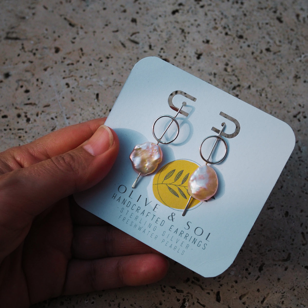 Pearl Orbit Earrings | Sterling Silver