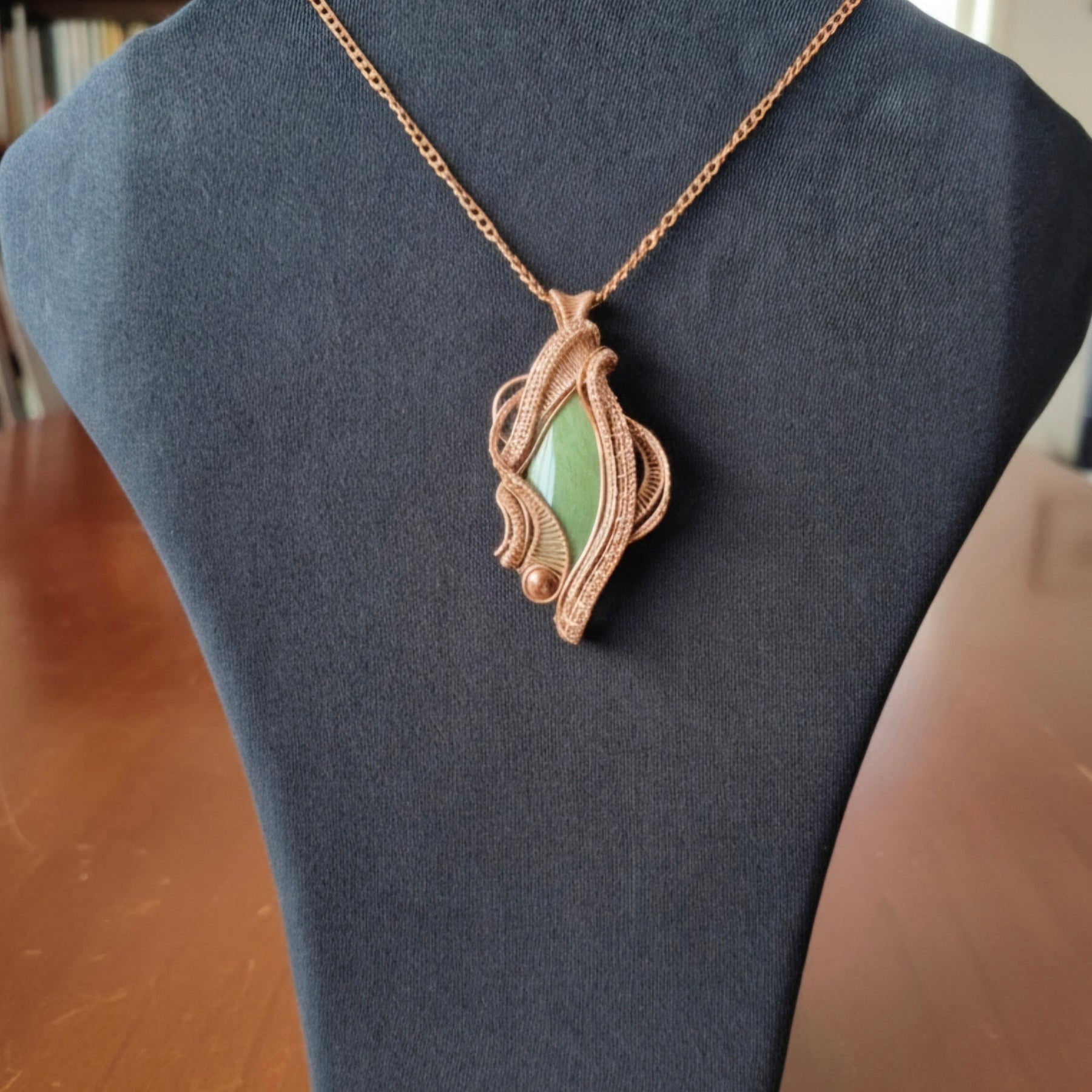 Whispering Fern Nephrite Jade Pendant