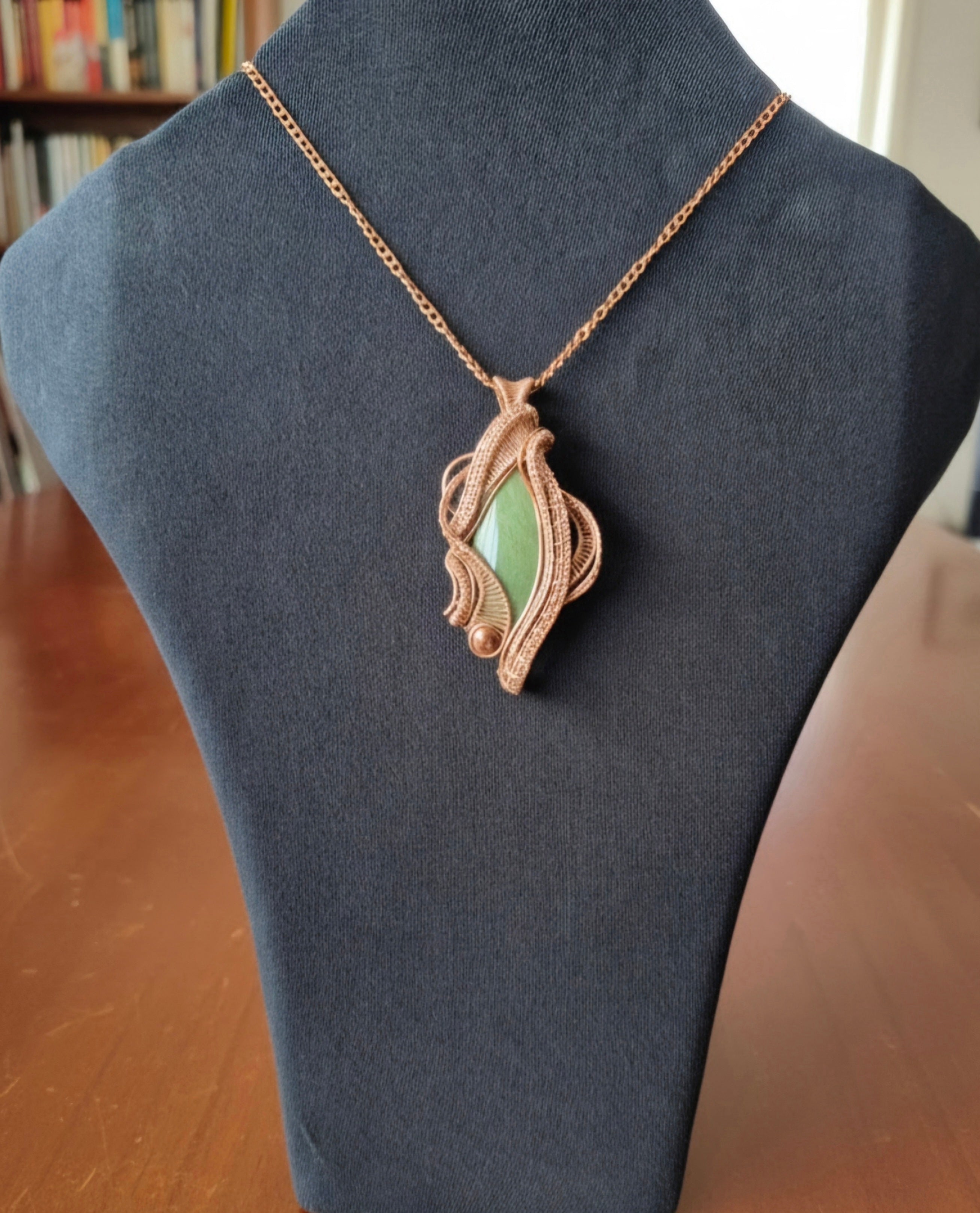 Whispering Fern Nephrite Jade Pendant