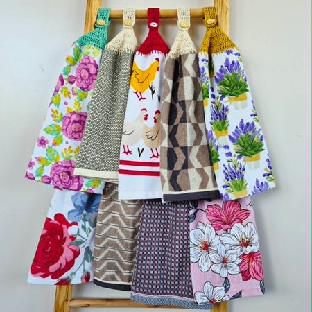Kitchen Hand Towel | Hanging | Cotton | SINGLE LAYER | 9 Styles - 10-18
