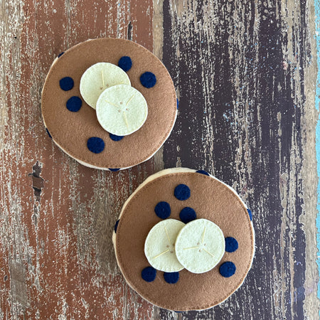 Felt play blueberry pancakes, toddler gift
