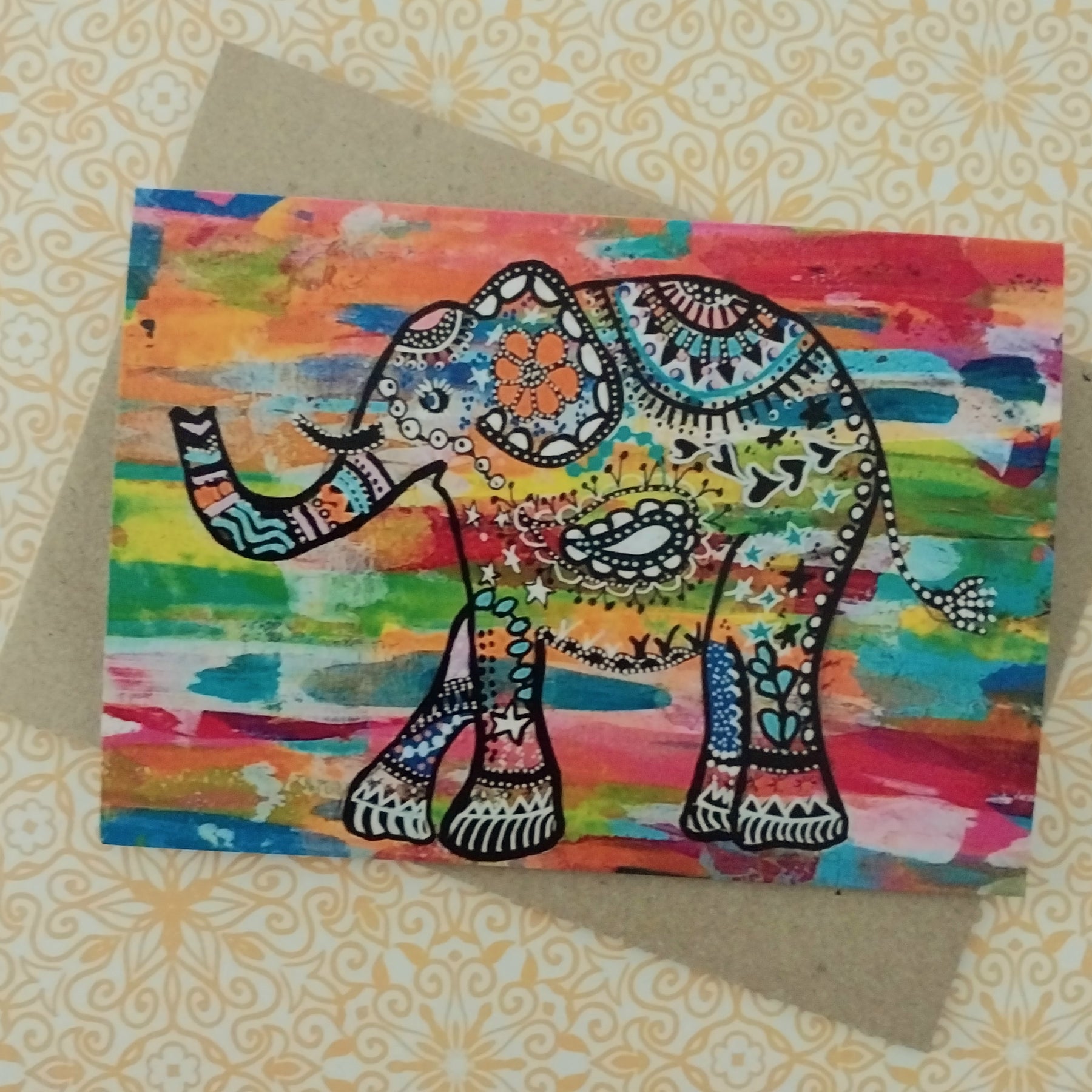 Baby Elephant Blank Greeting Card