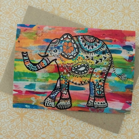Baby Elephant Blank Greeting Card