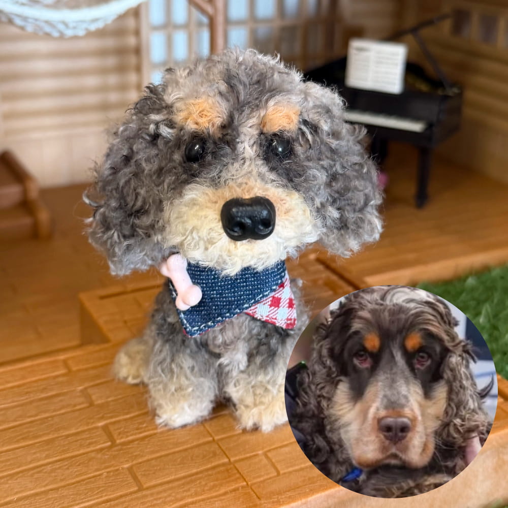 Custom Dog Replica from Photo, Poseable Art Doll, Pet Memorial Keepsake - Handmade Soft Sculpture, Personalised Plushie Ornament