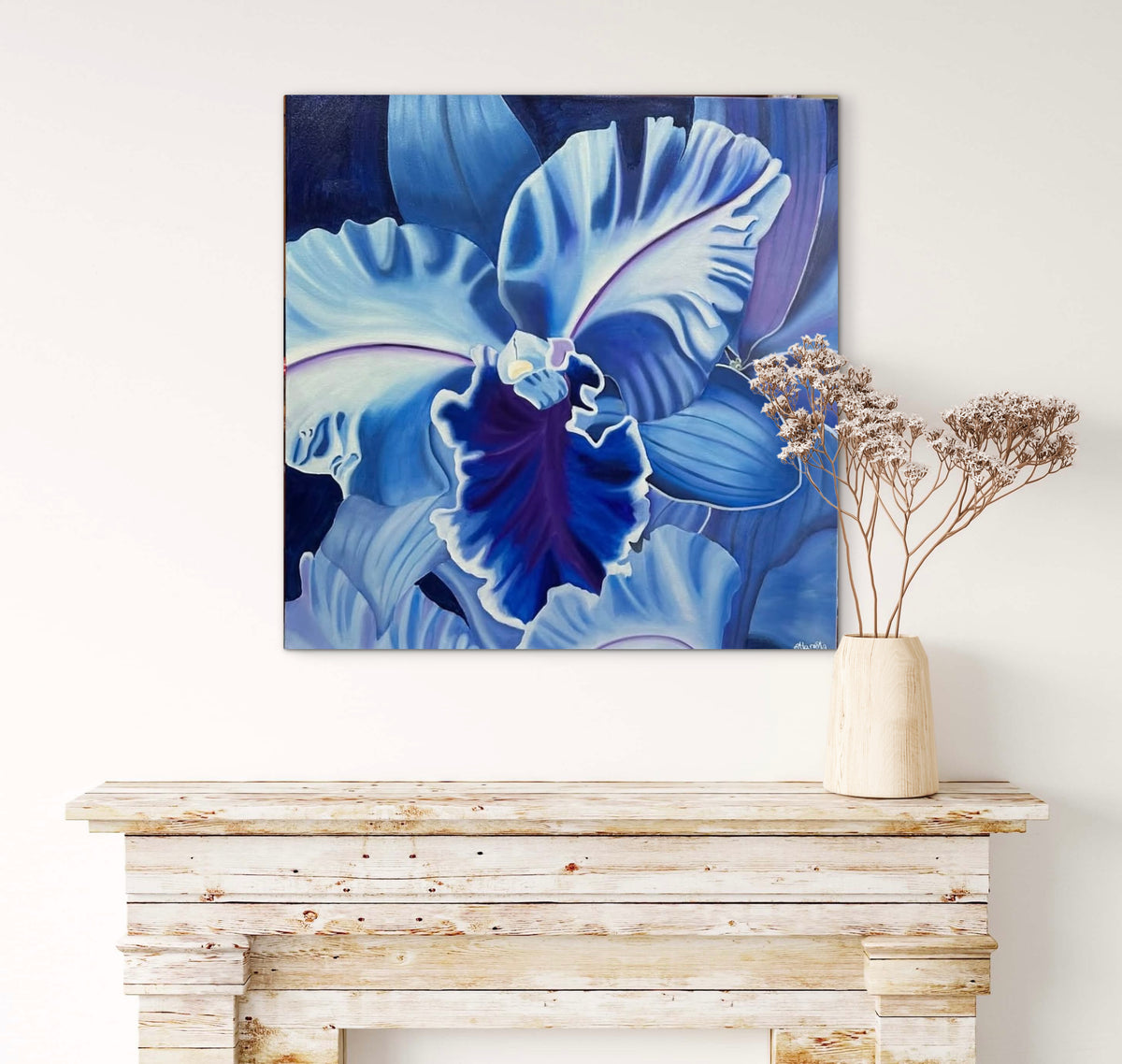 "Azure Whisper" - Orchid - Original Oil Painting - Hand Painted