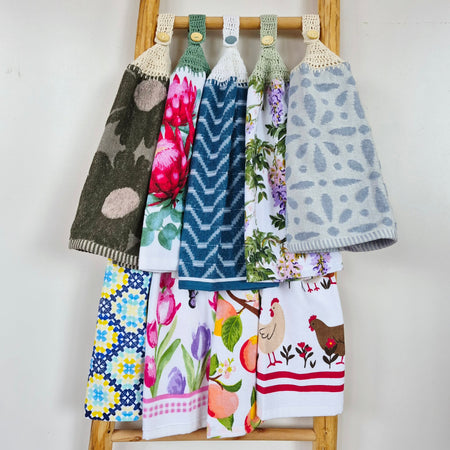 Kitchen Hand Towel | Hanging | Cotton | SINGLE LAYER | 9 Styles - 1-9