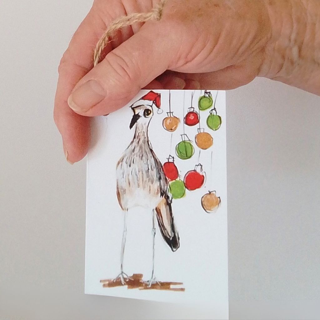Curlew Christmas Tags - Set of 4 designs