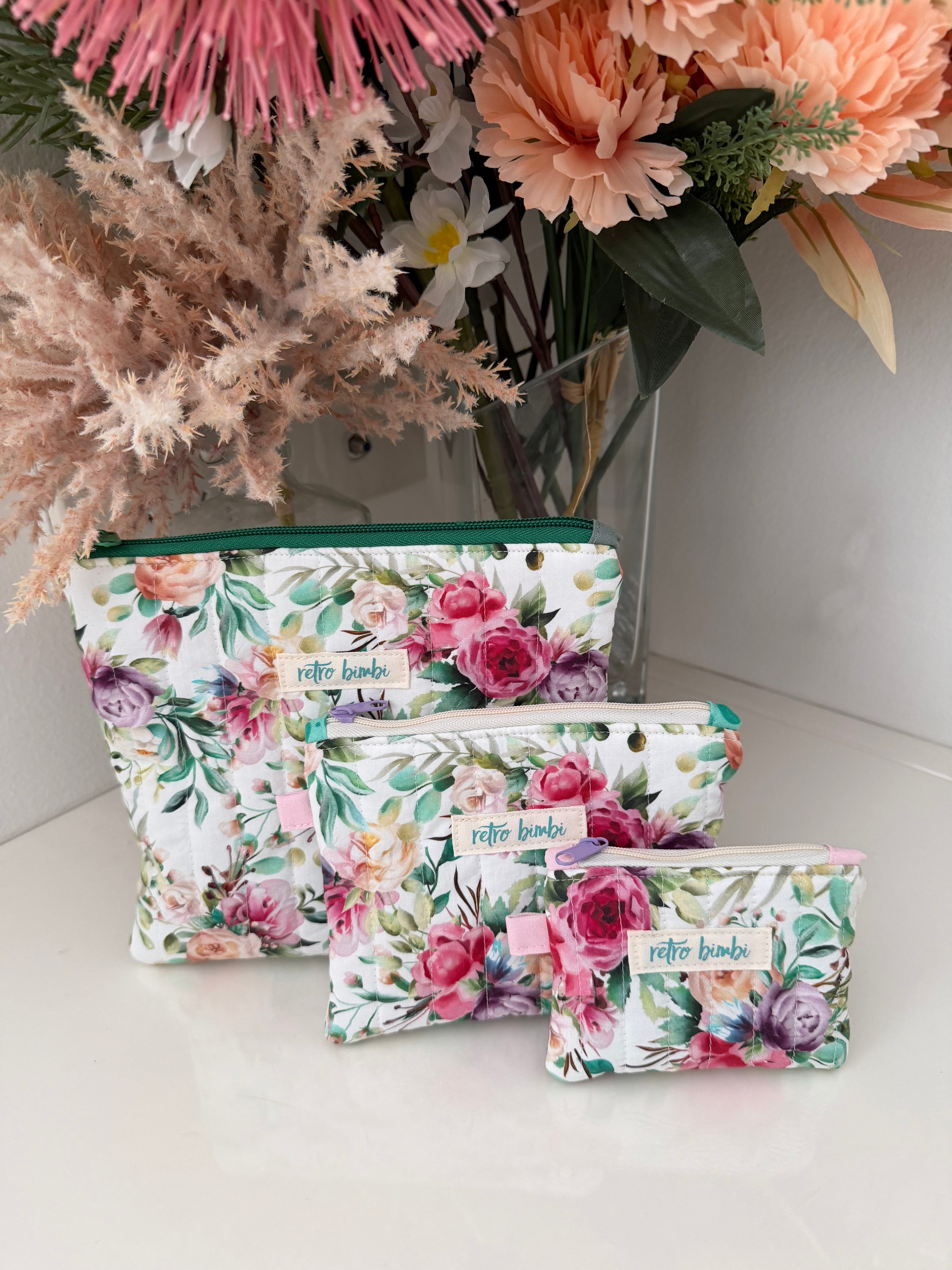 Medium Quilted Pouch - Various Designs