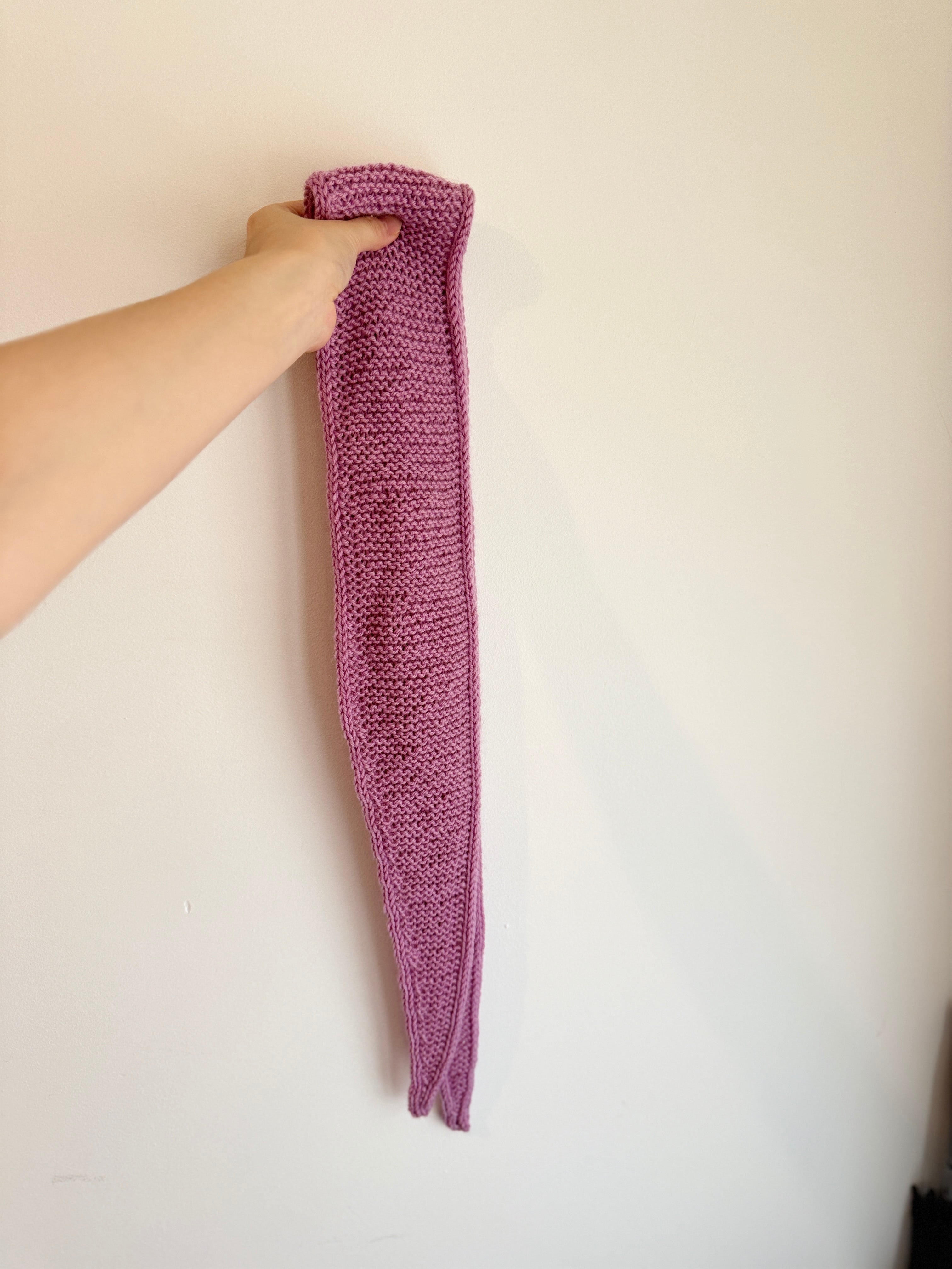 Knit sophie scarf in lilac purple