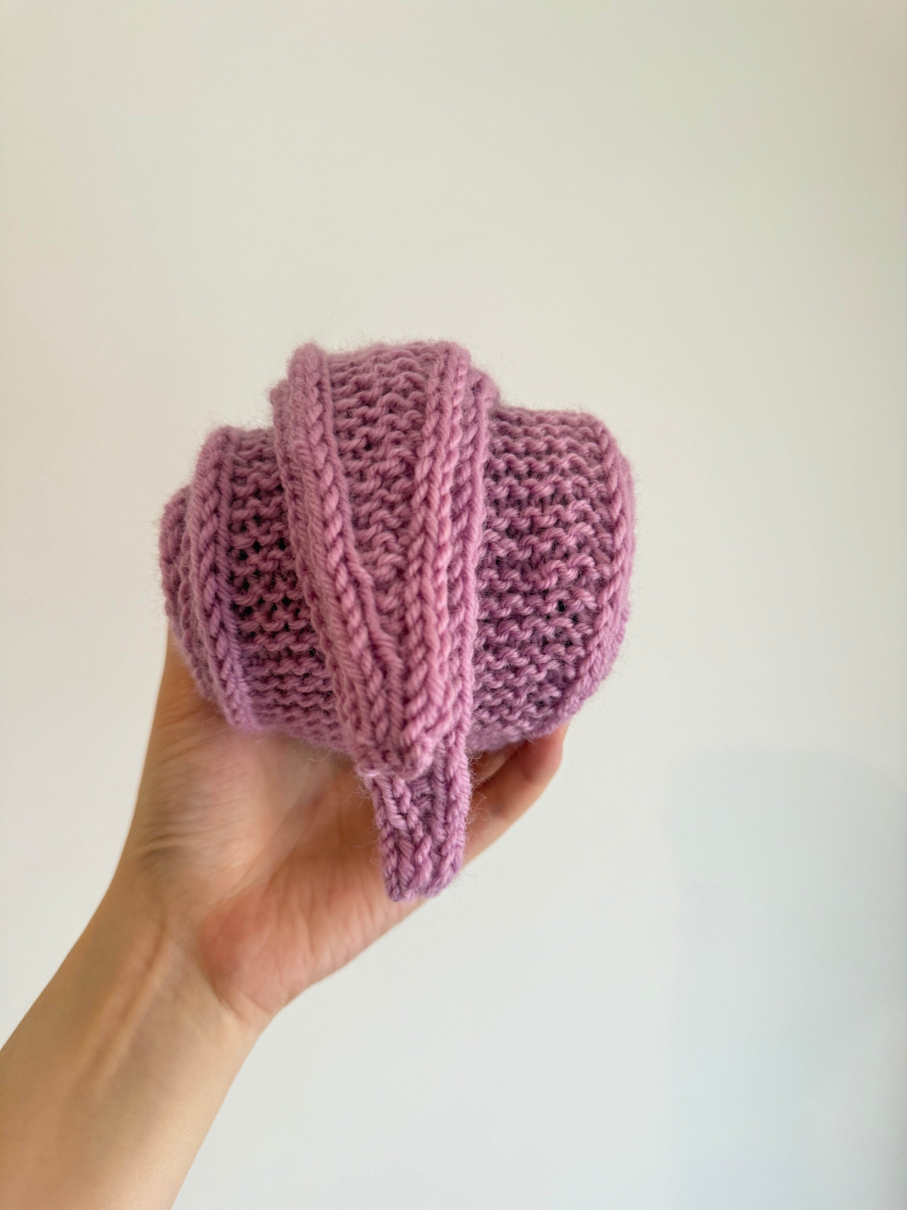 Knit sophie scarf in lilac purple