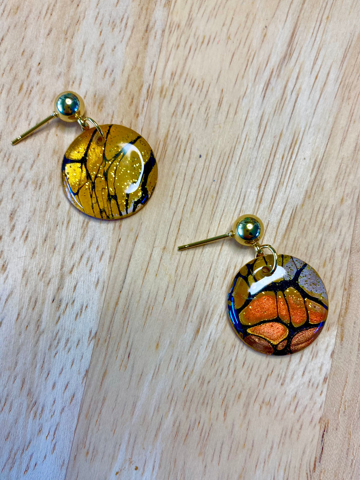 Cafe Latte Collection Gold Stud Earrings