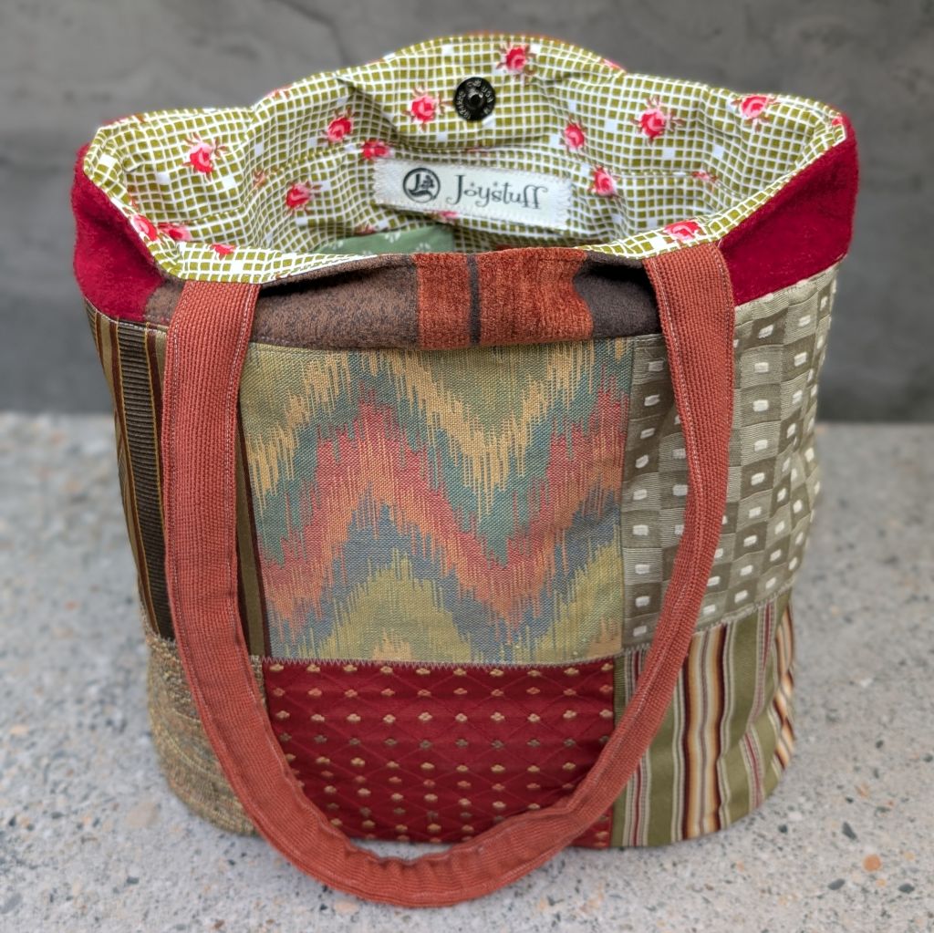 Patchwork tote with zip pocket - Evadne