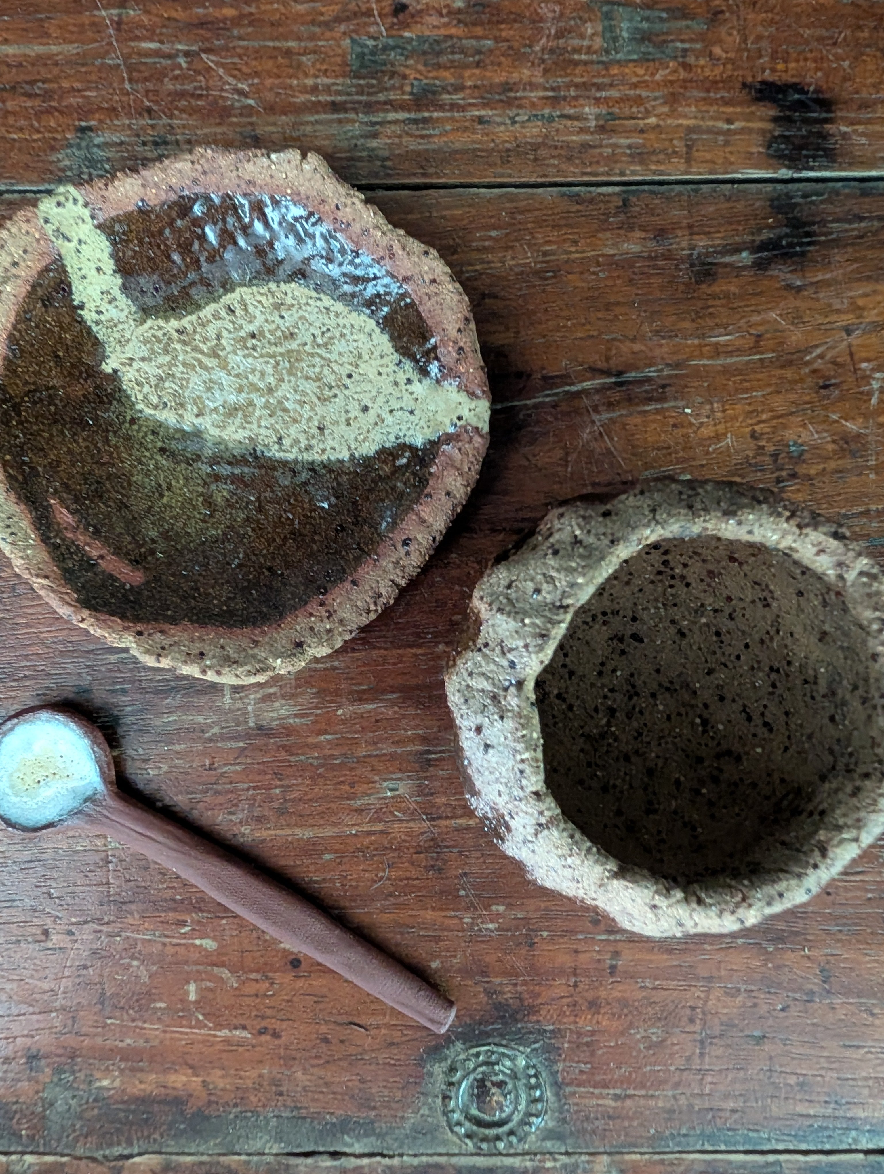 Rustic Salt Pig Set | Farmhouse Kitchen Decor