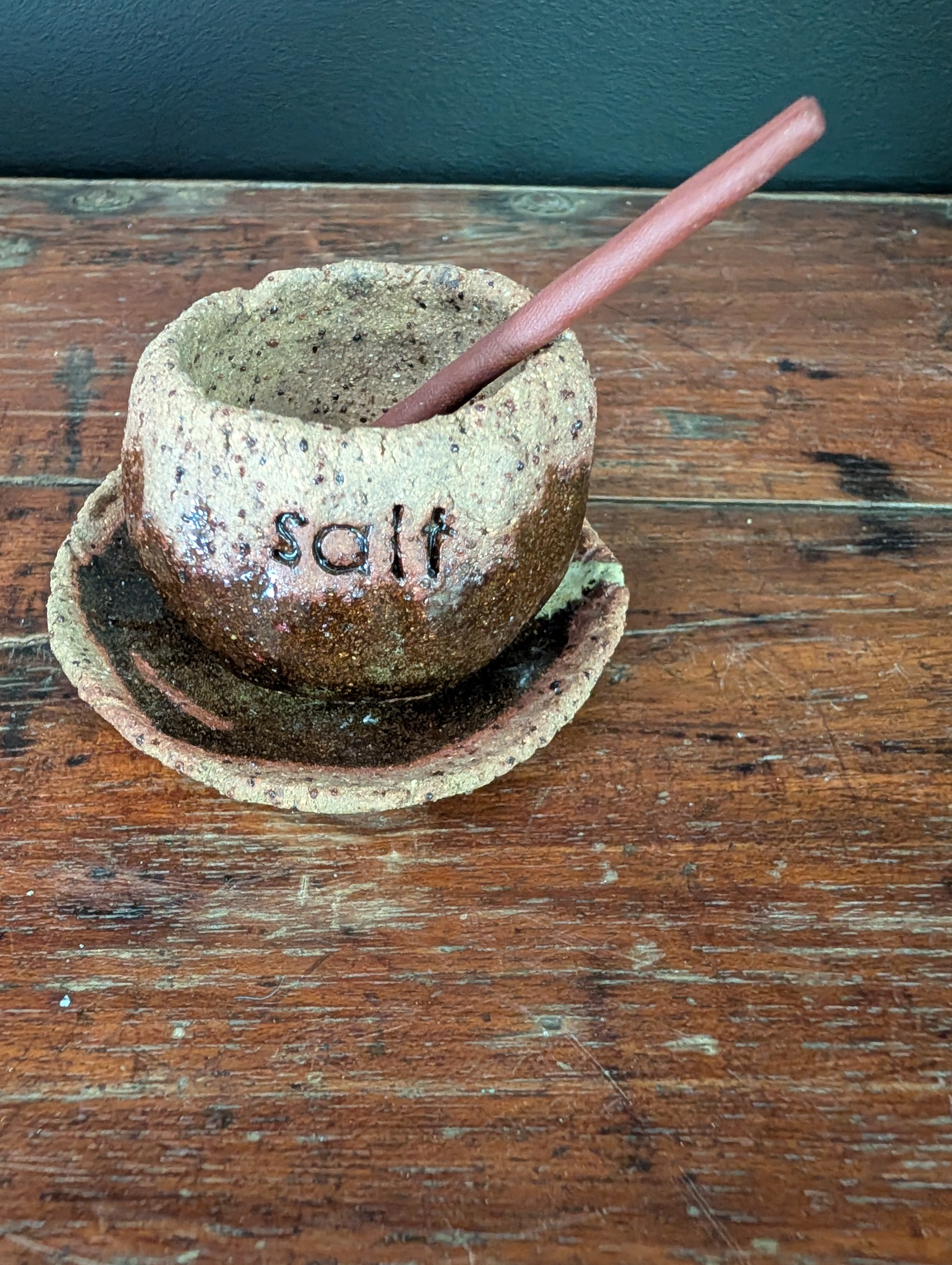 Rustic Salt Pig Set | Farmhouse Kitchen Decor