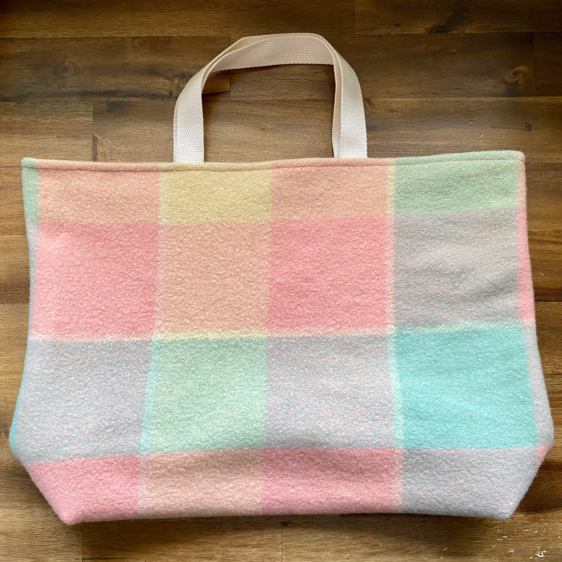 Upcycled Woollen Blanket - Market Tote - Multi