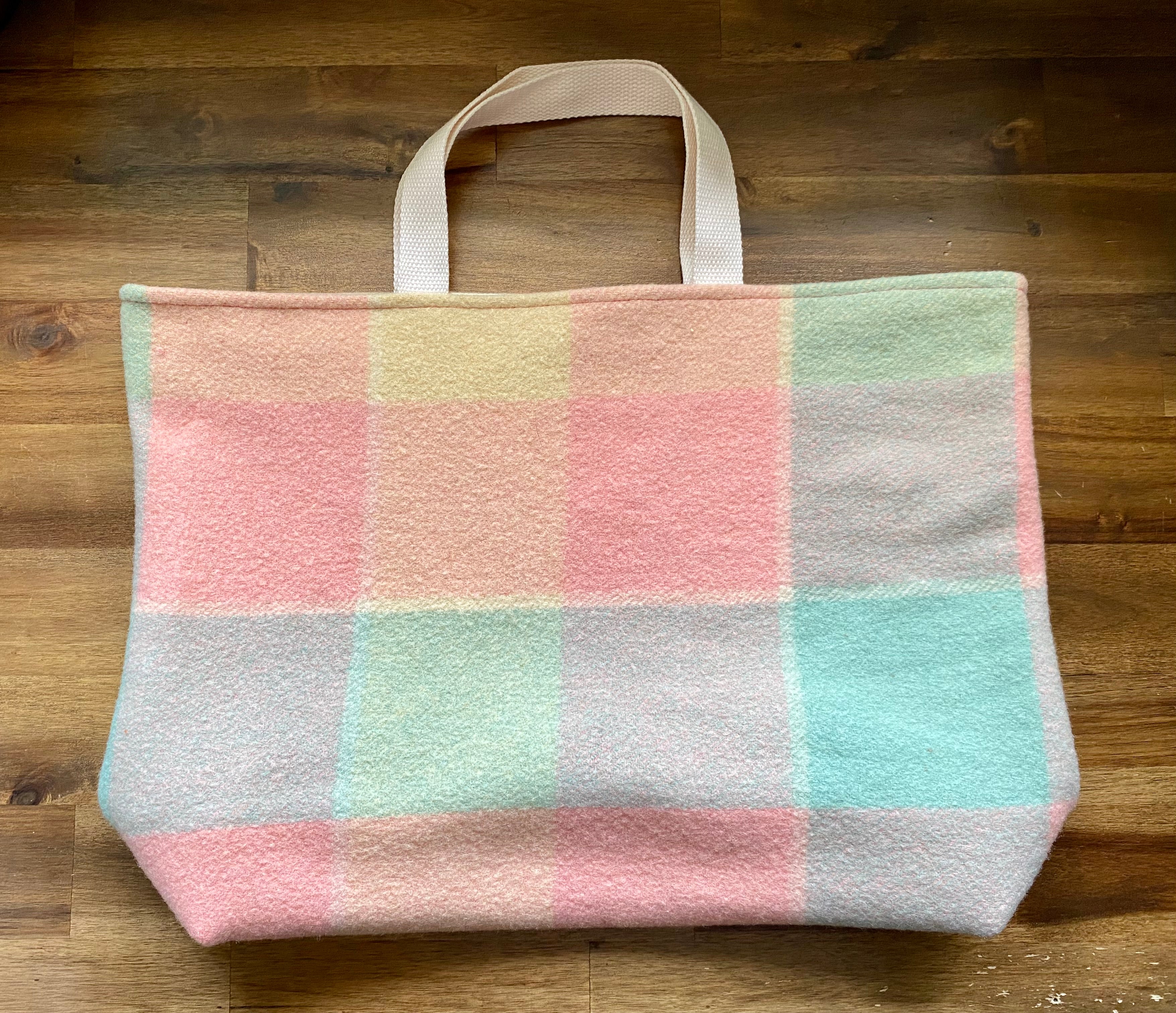Upcycled Woollen Blanket - Market Tote - Multi