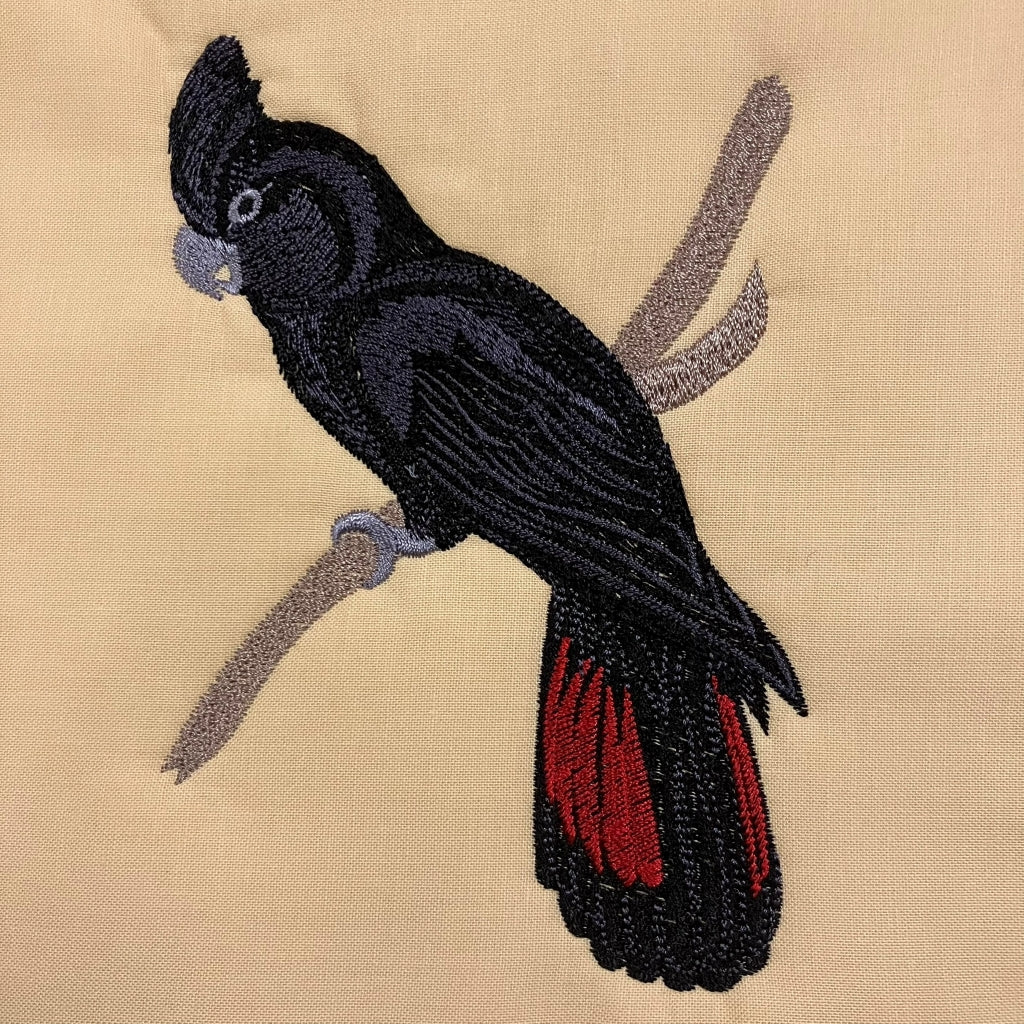 handmade Australian native quilted - red tailed black cockatoo