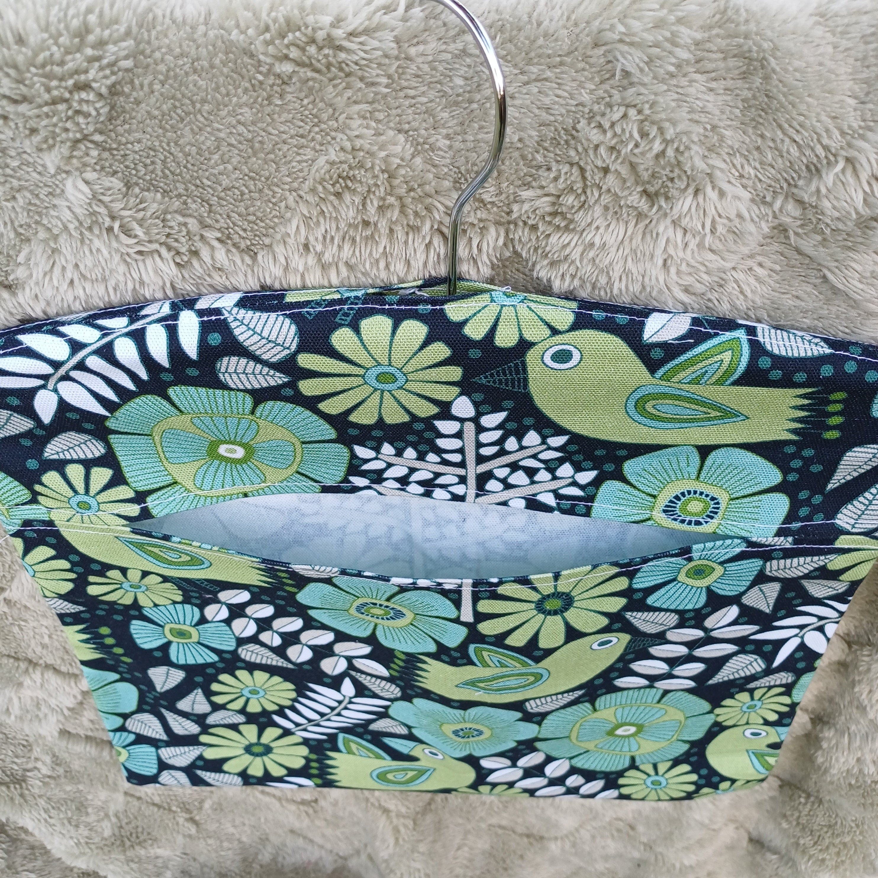 Peg Bag - Green Bird Design