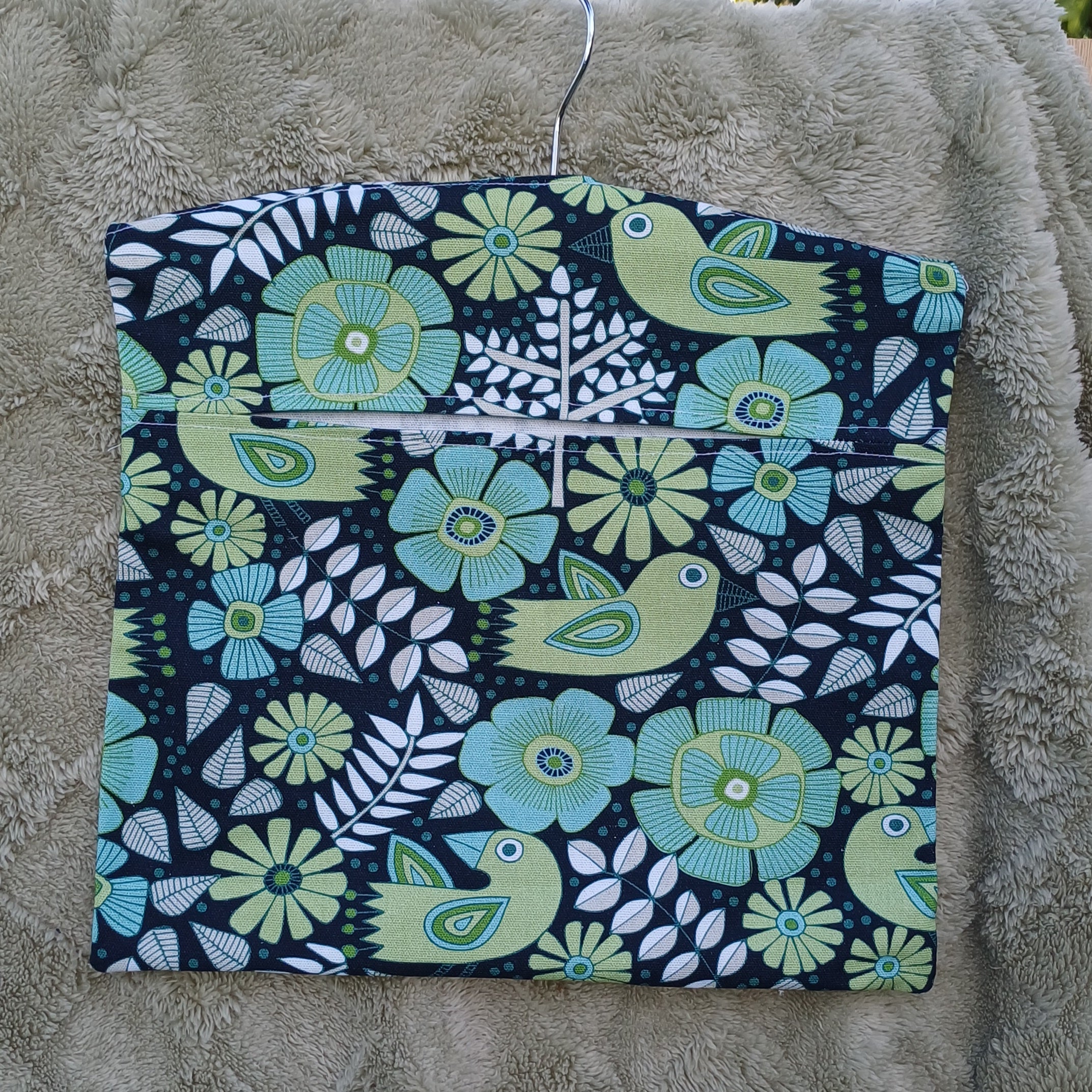 Peg Bag - Green Bird Design