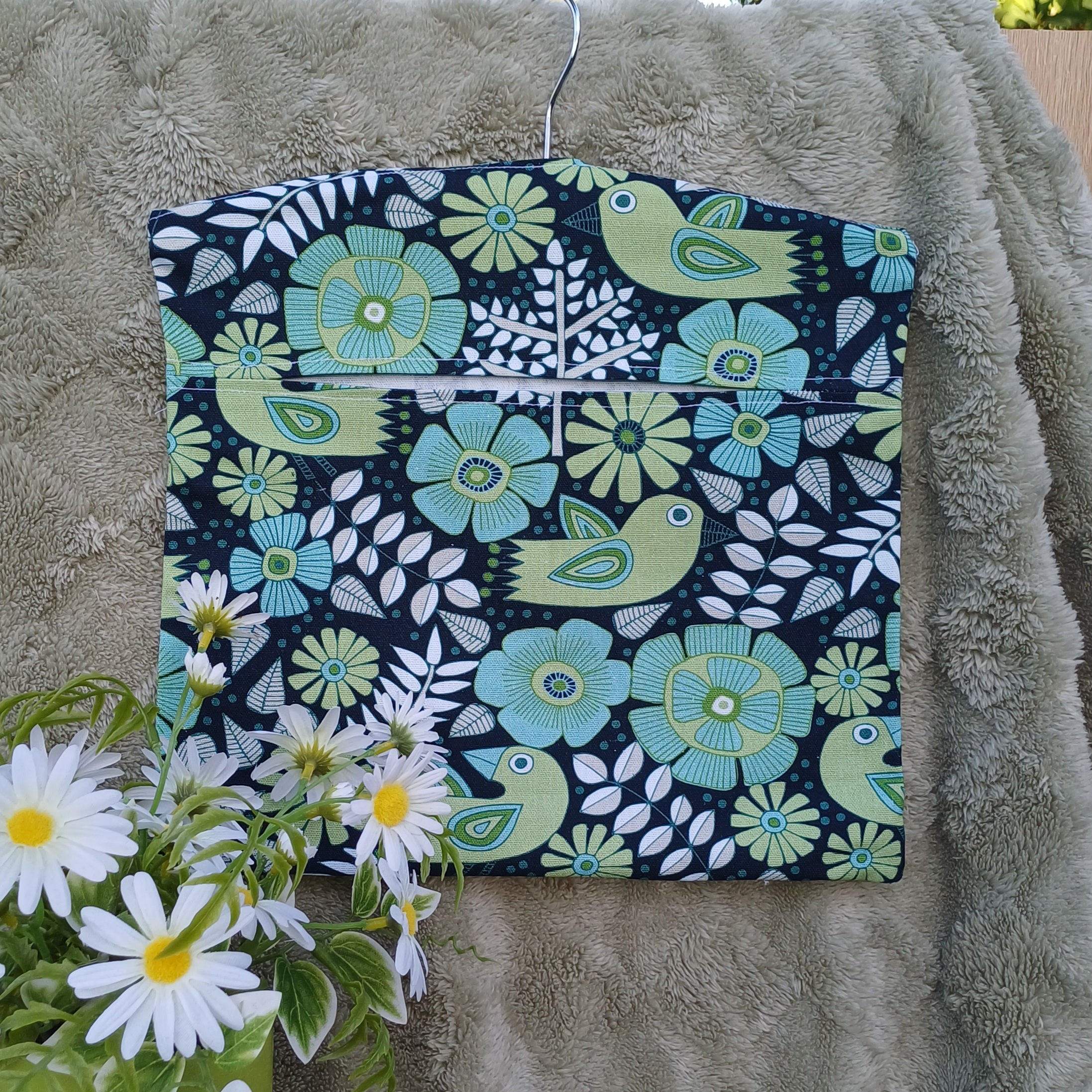 Peg Bag - Green Bird Design