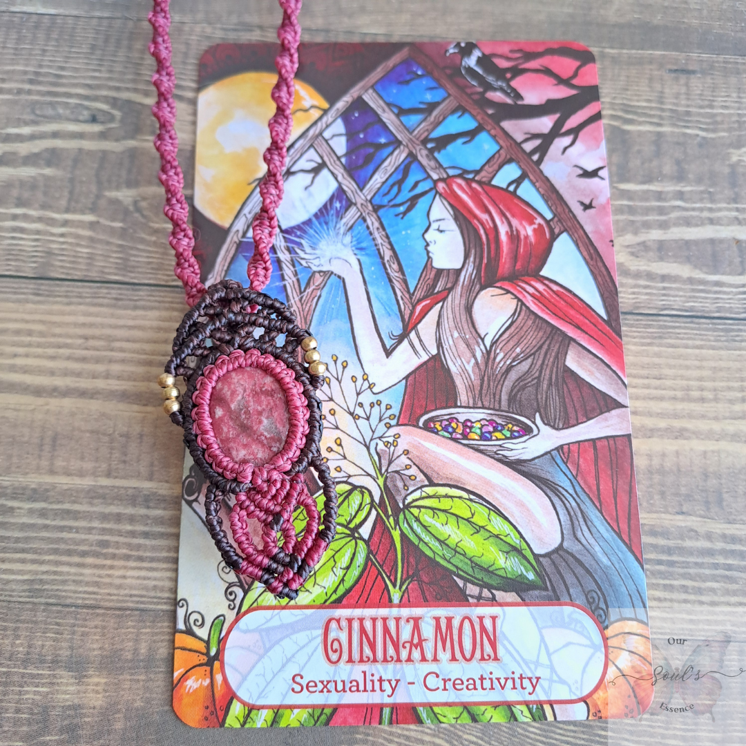 Thulite Micro Macramé Necklace