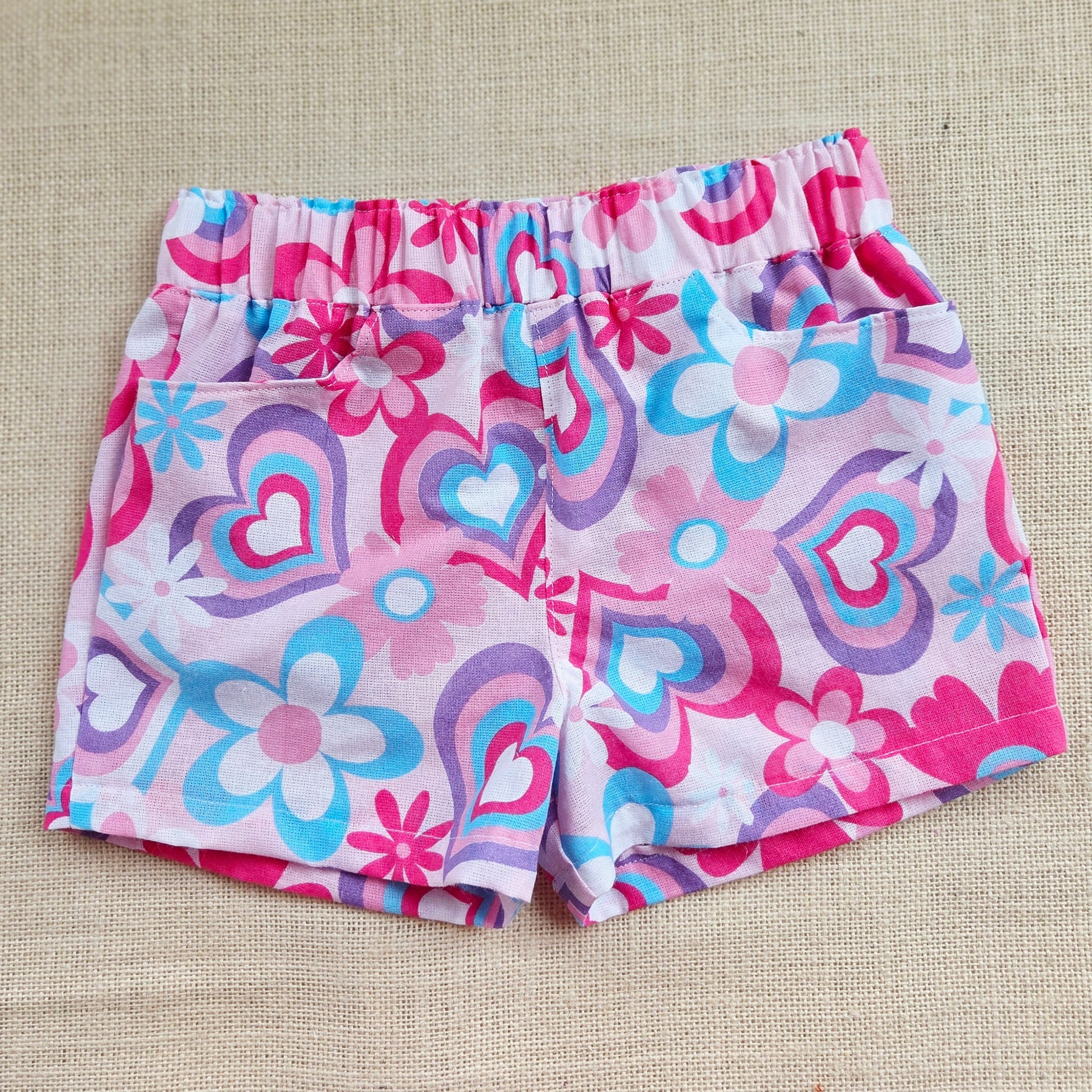 "Hearts & Flowers" Shorts & Top Set - Size 5 Years