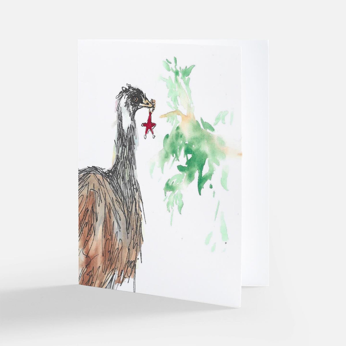 Emu | Christmas Card | Australian Native Bird | Greeting Card