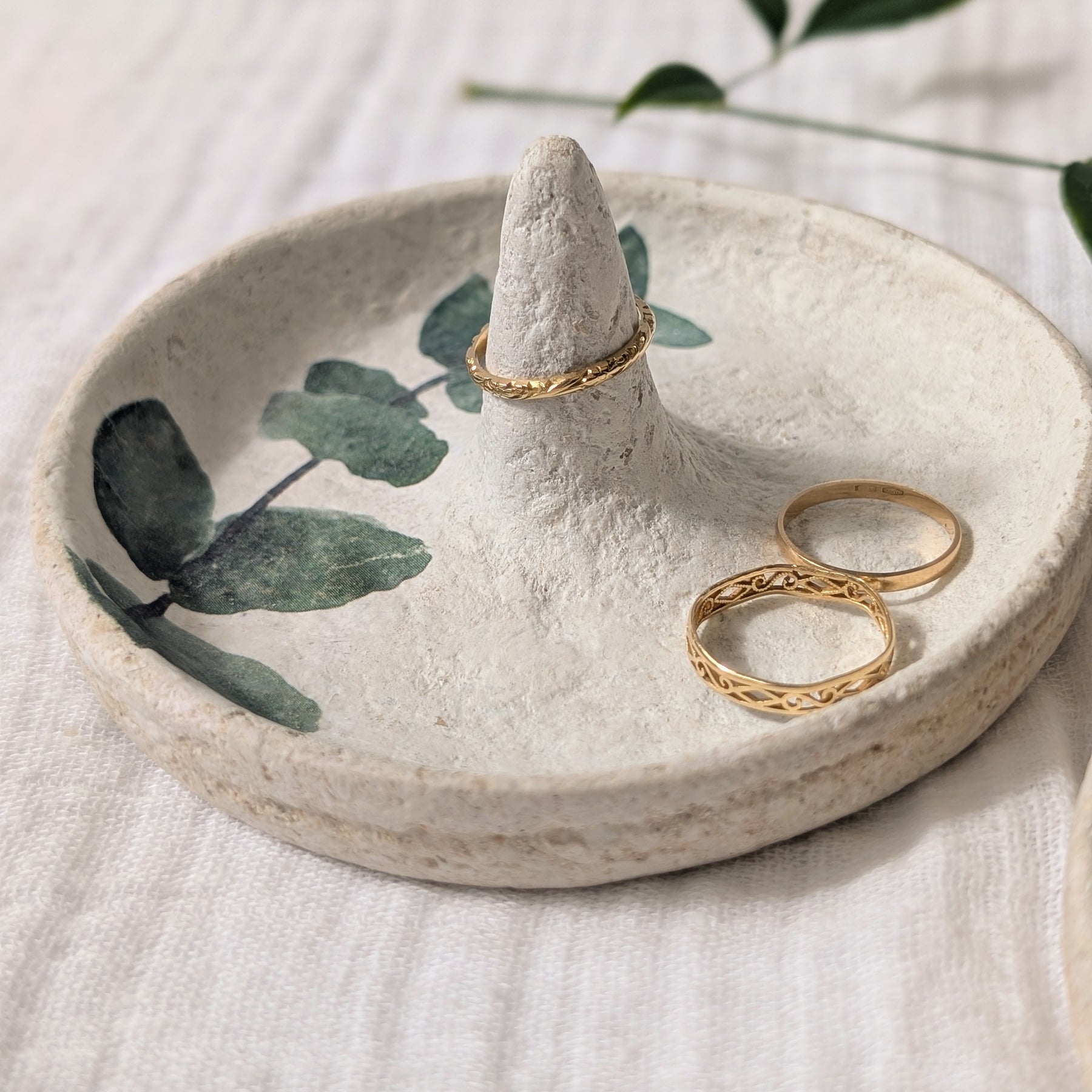 Eucalyptus Paper Clay Jewellery Dish Set