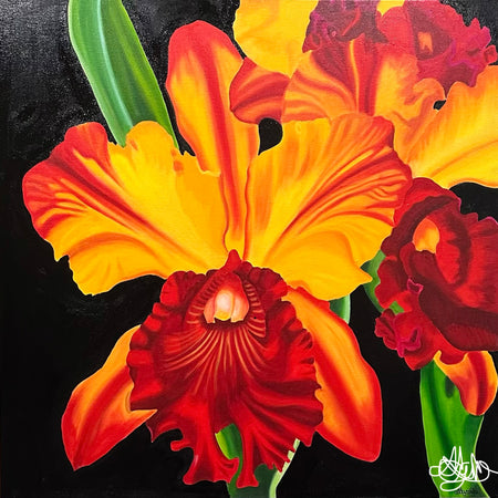 Inferna - Original Oil Painting - Hand Painted - Orchid