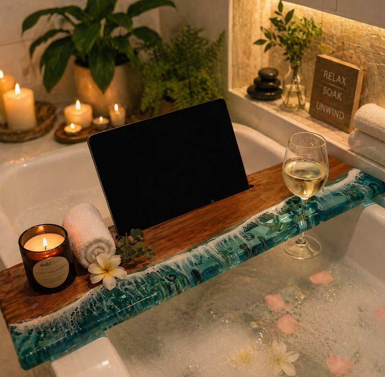 Bathroom accessories | spa | ocean waves | home decor | Mother’s Day gift | gift ideas