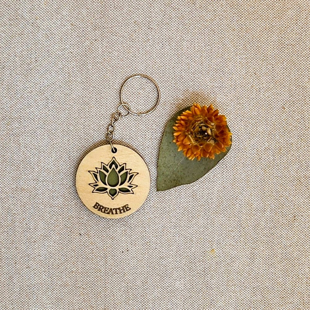 BREATHE - Handcrafted Timber Keyrings