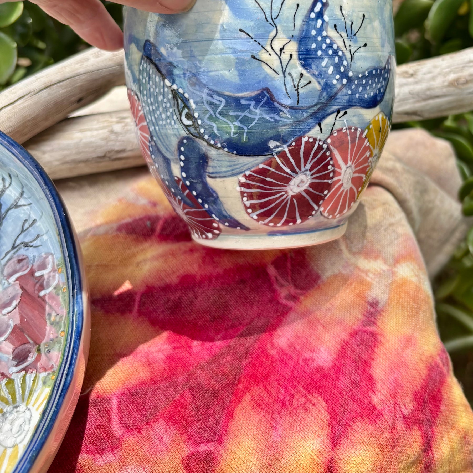 Whimsical Whale handmade potter set