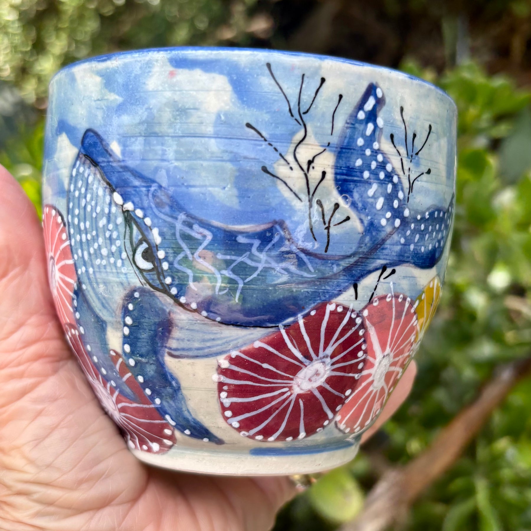 Whimsical Whale handmade potter set