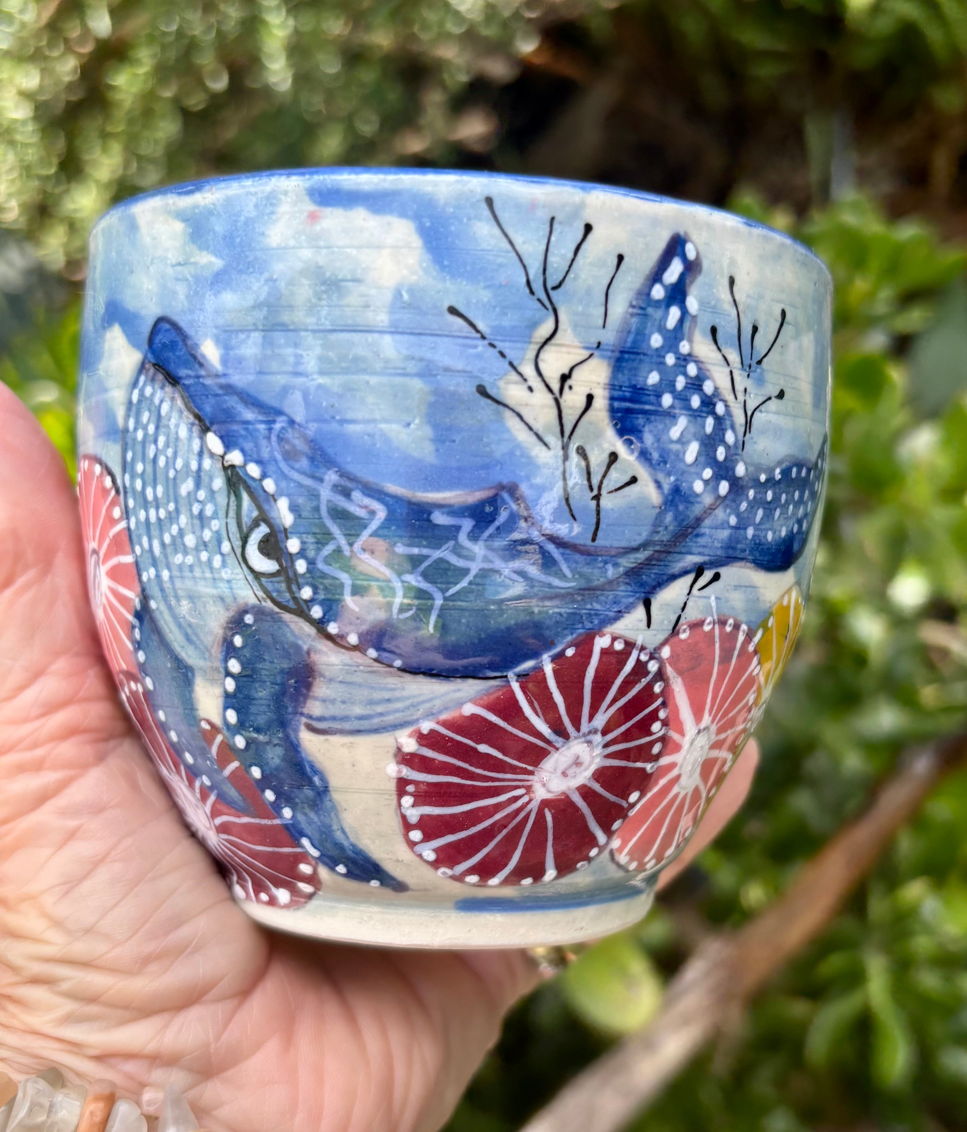 Whimsical Whale handmade potter set