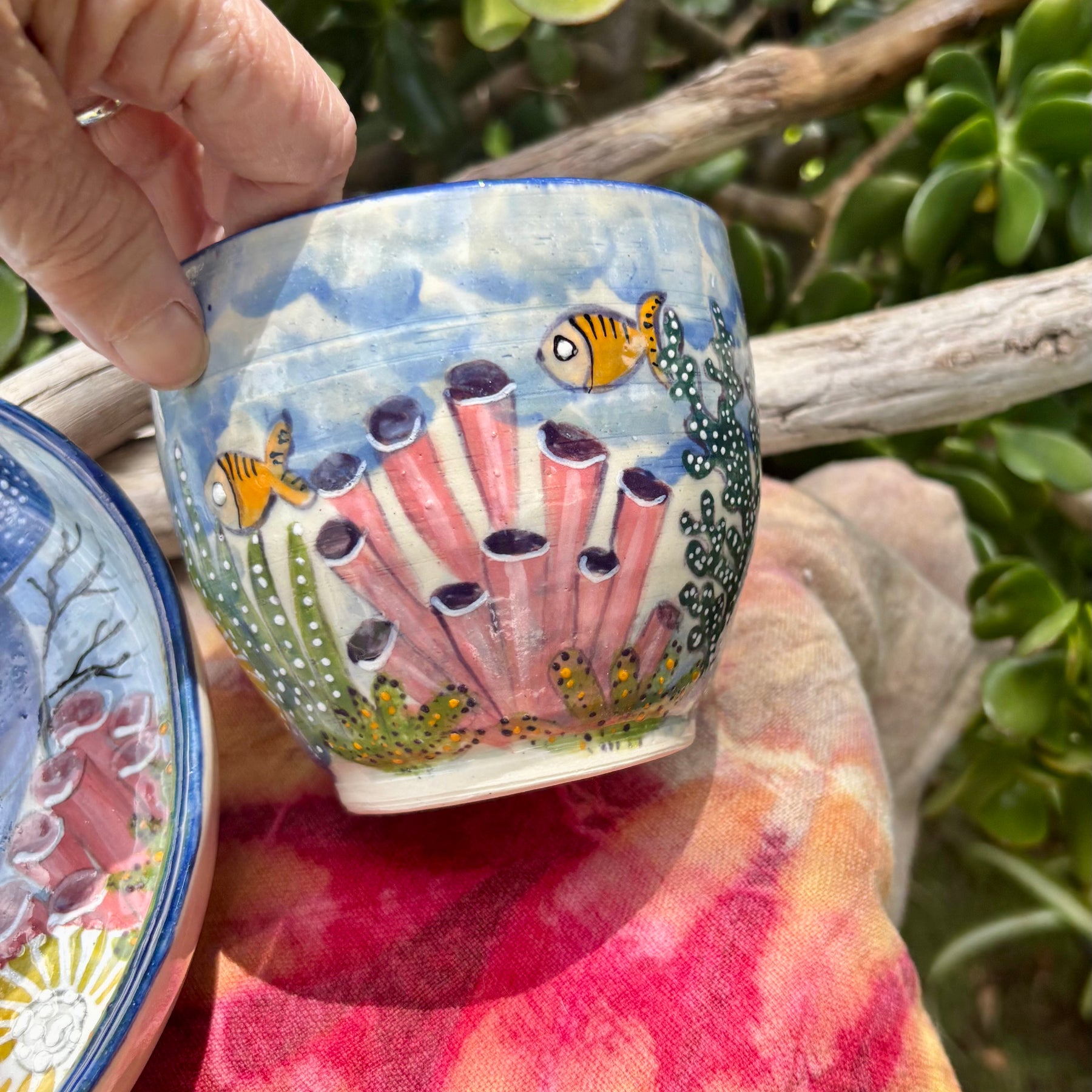 Whimsical Whale handmade potter set