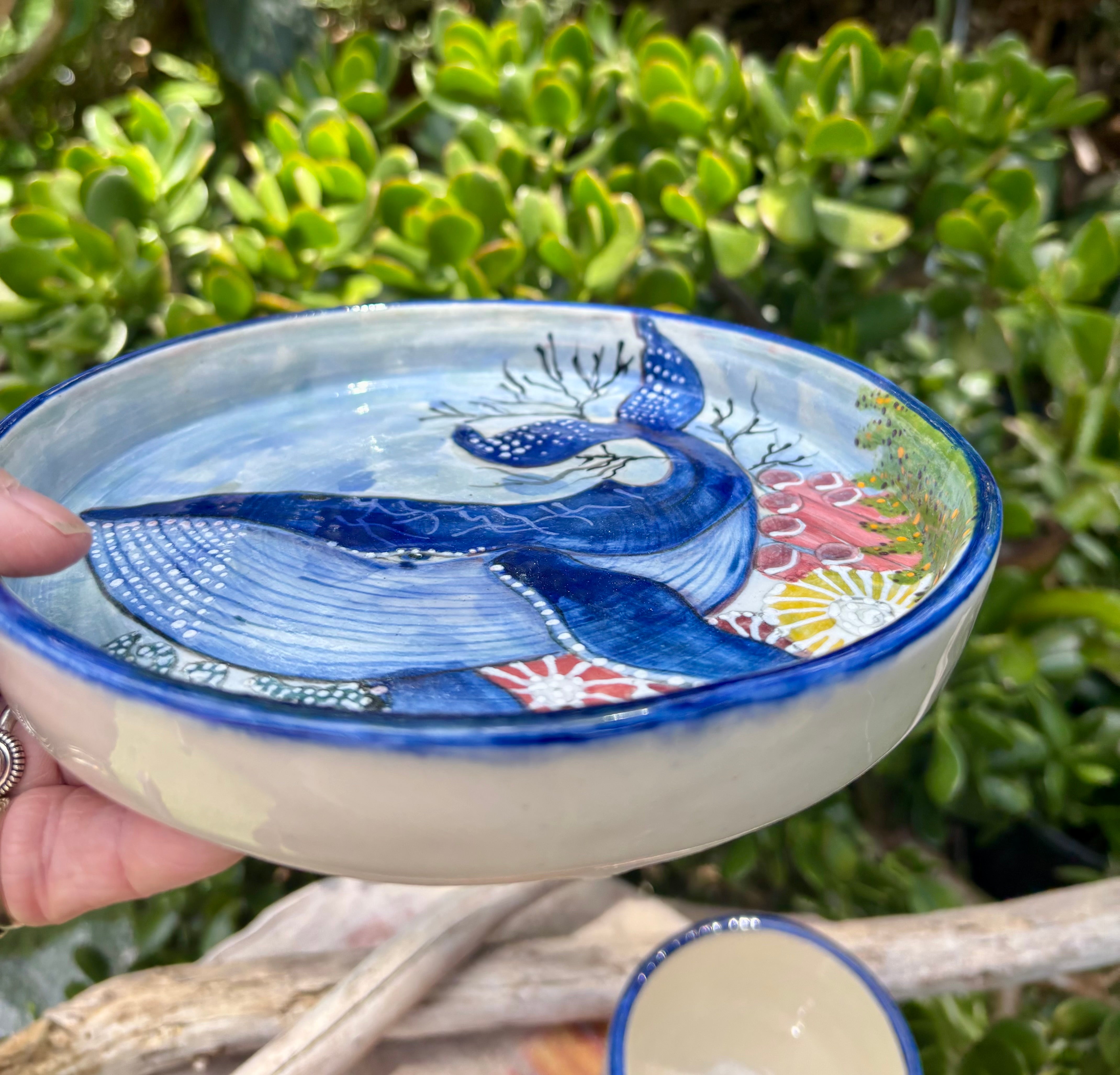Whimsical Whale handmade potter set