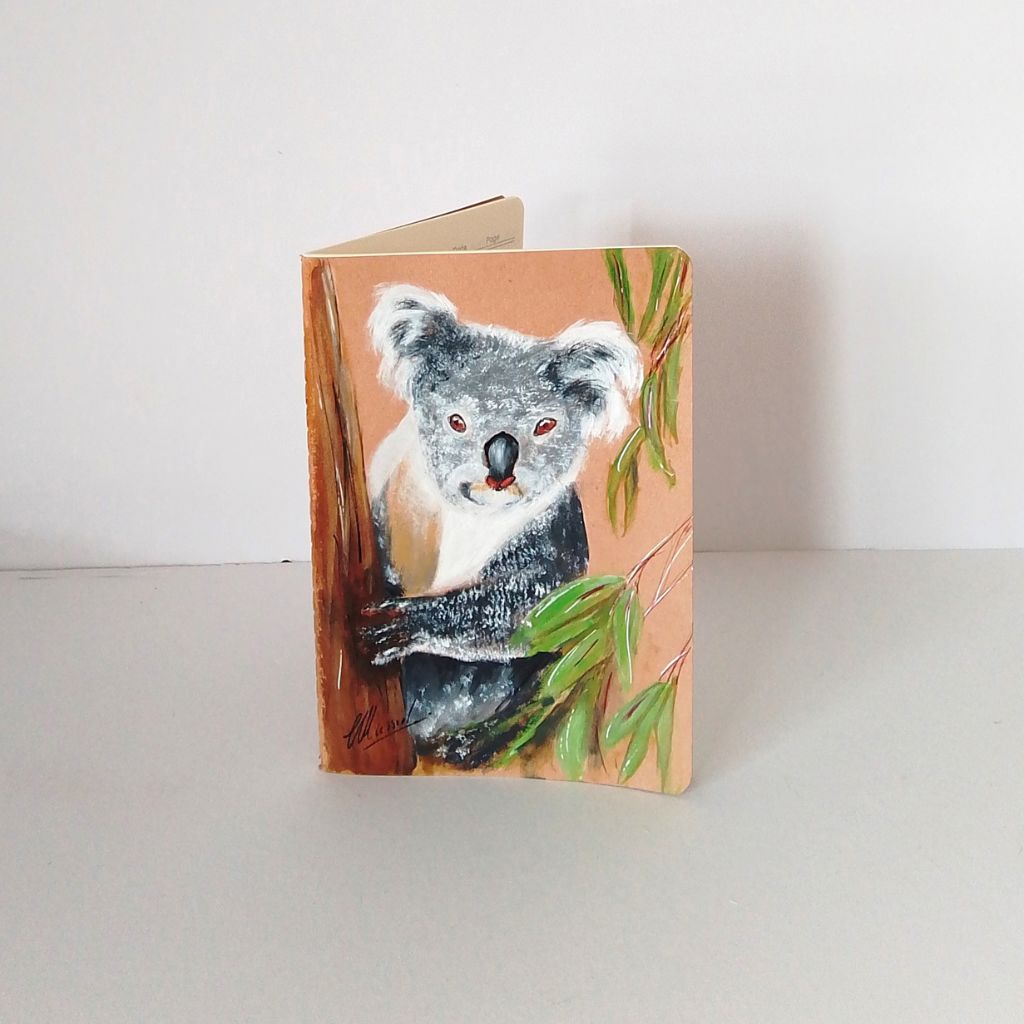 Handpainted Cotton Bound Notebooks x 3 Custom Marie