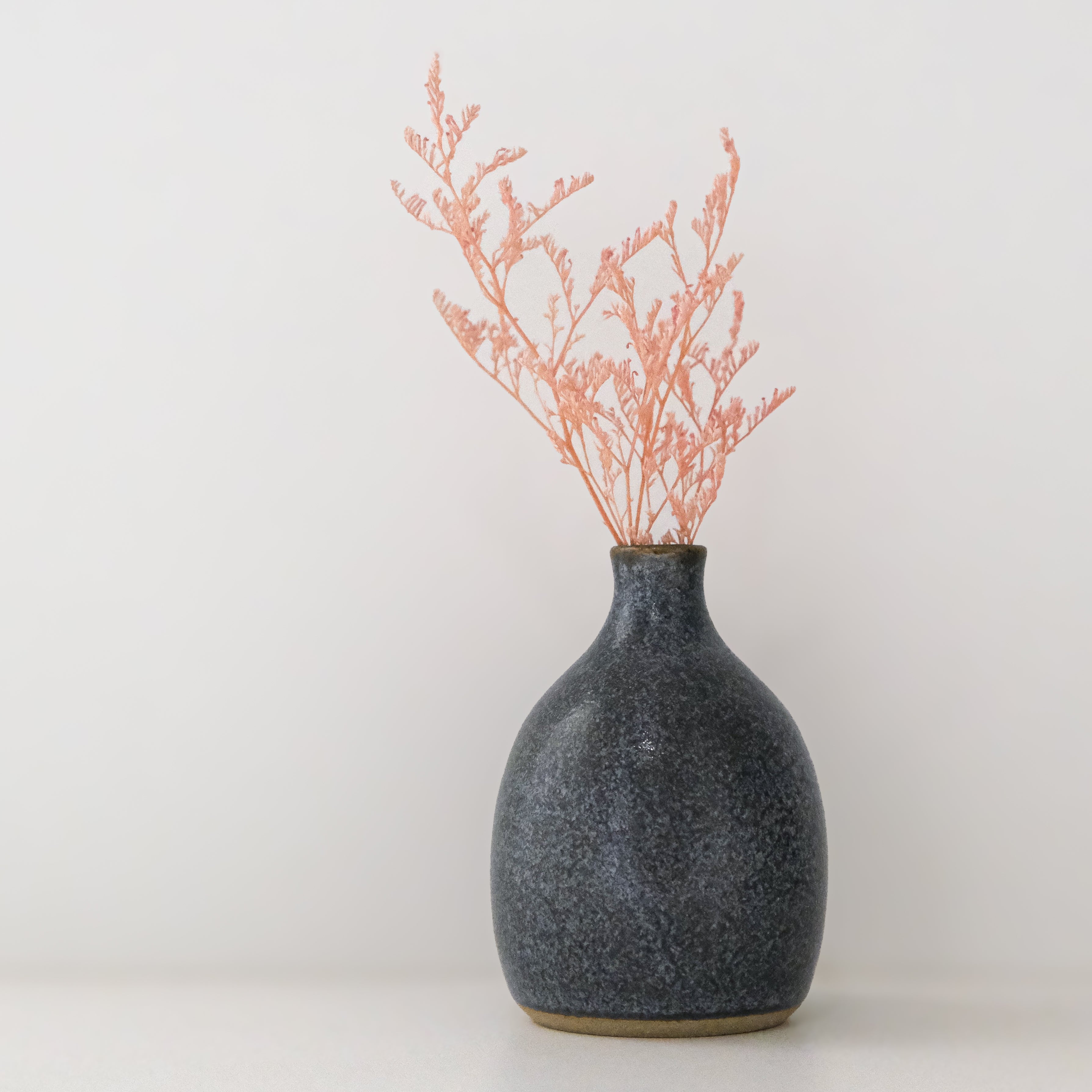 Mottled Blue Bud Vase