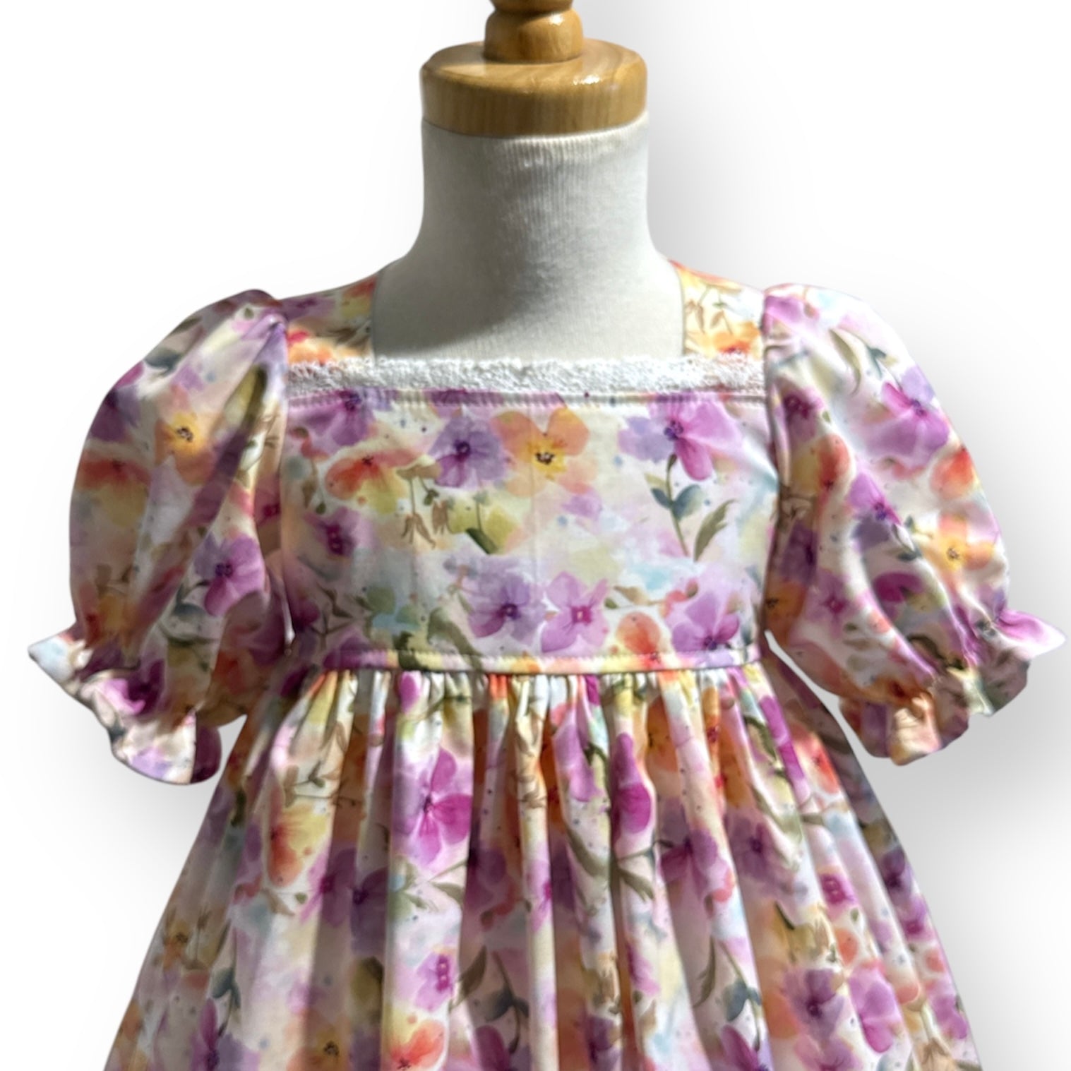 SIZE 3 Cerise Dress - Lilac Watercolour Floral