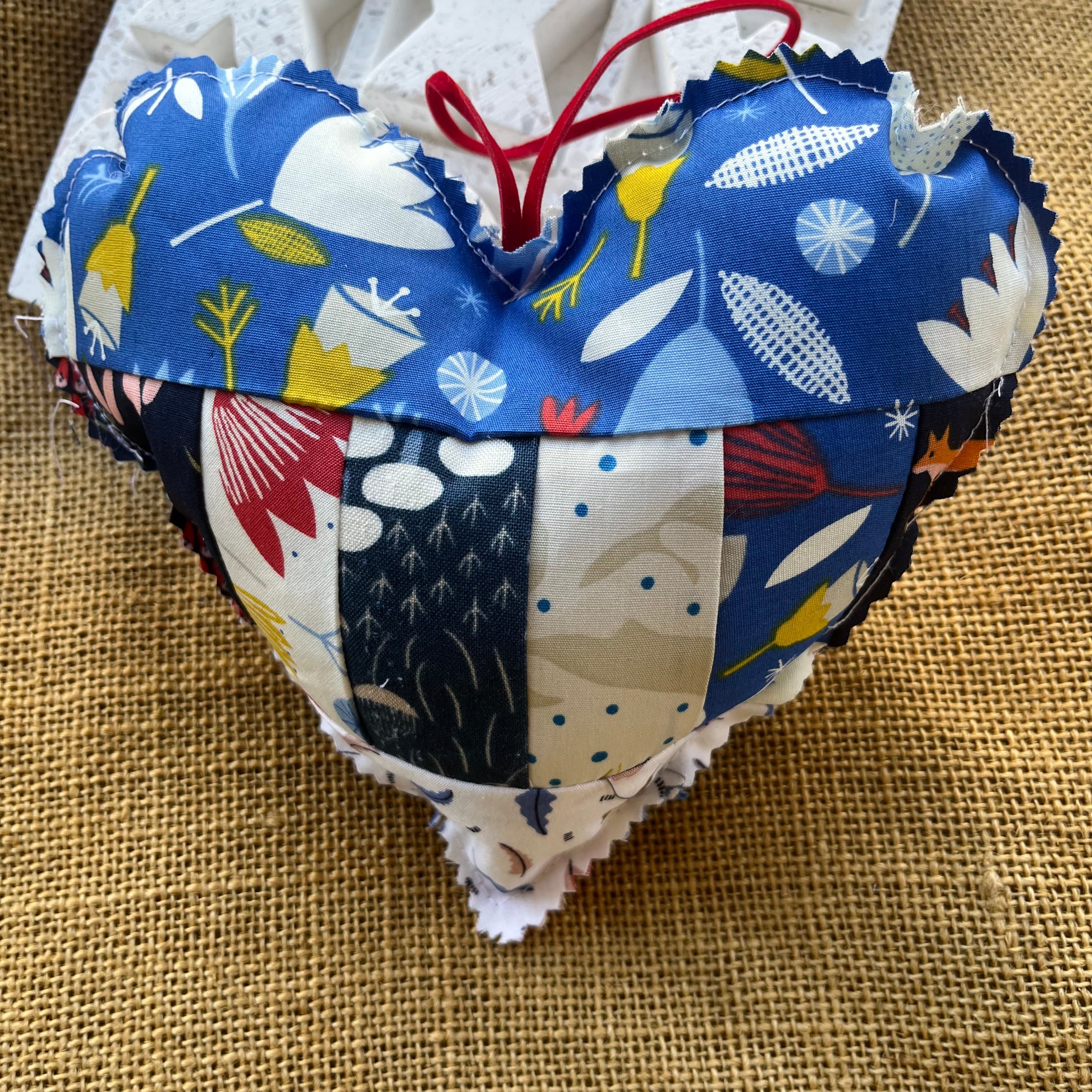 Handmade hearts | organic fabric | patchwork