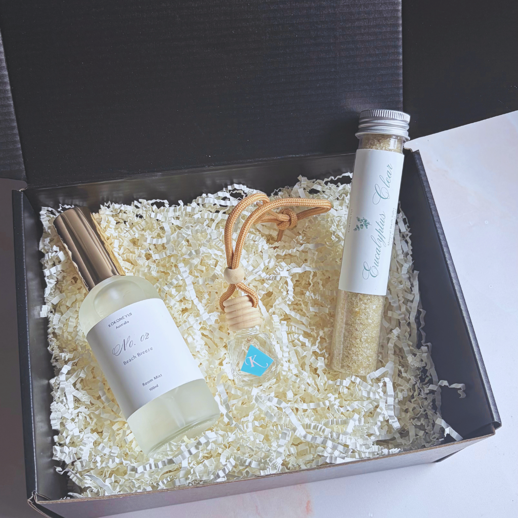 Morning Ritual Trio — Fresh Start | Coastal Mist, Bath Salt & Car Diffuser Gift Set