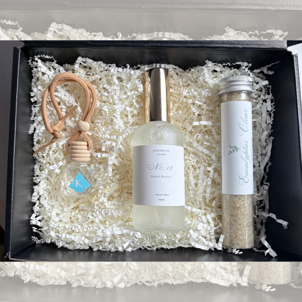 Morning Ritual Trio — Fresh Start | Coastal Mist, Bath Salt & Car Diffuser Gift Set