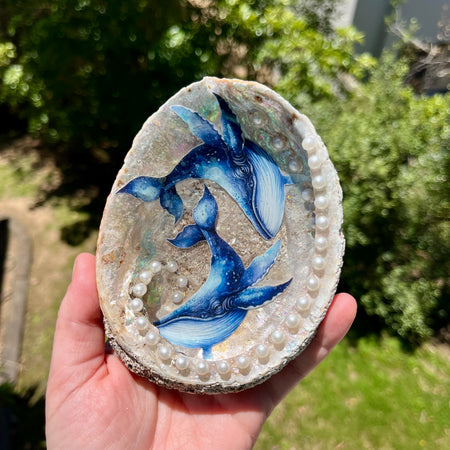 Shell Dish For Jewellery With Whales