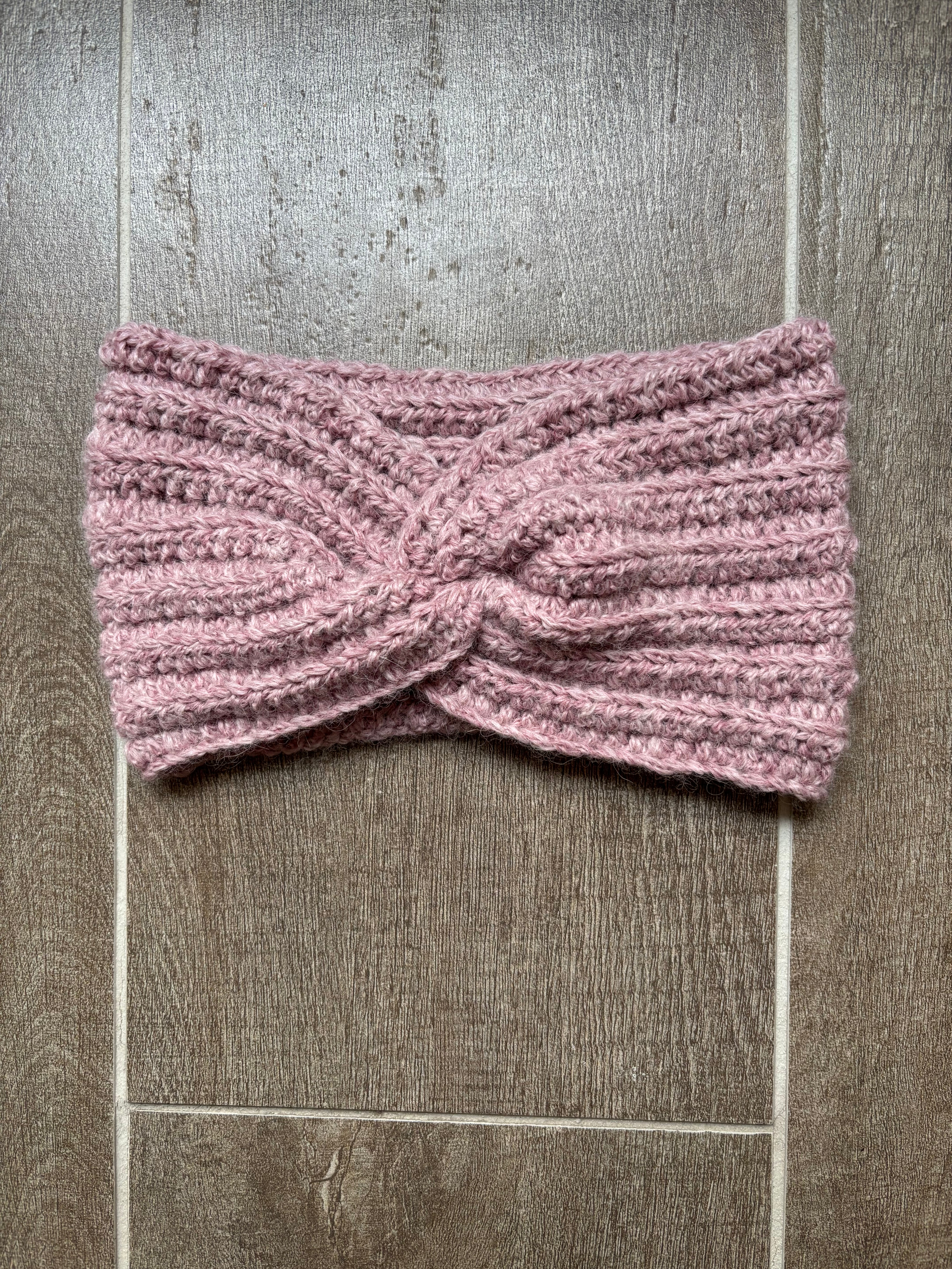Hand Crocheted Headband | Dusty Pink