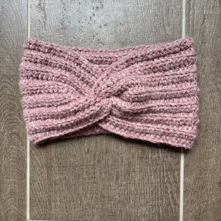 Hand Crocheted Headband | Dusty Pink