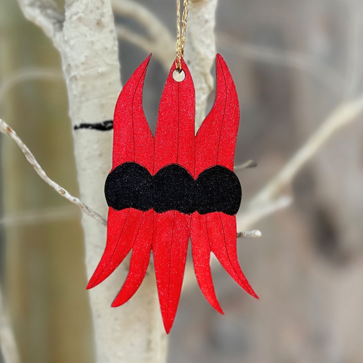 Sturt's Desert Pea Hand Painted Christmas Decoration