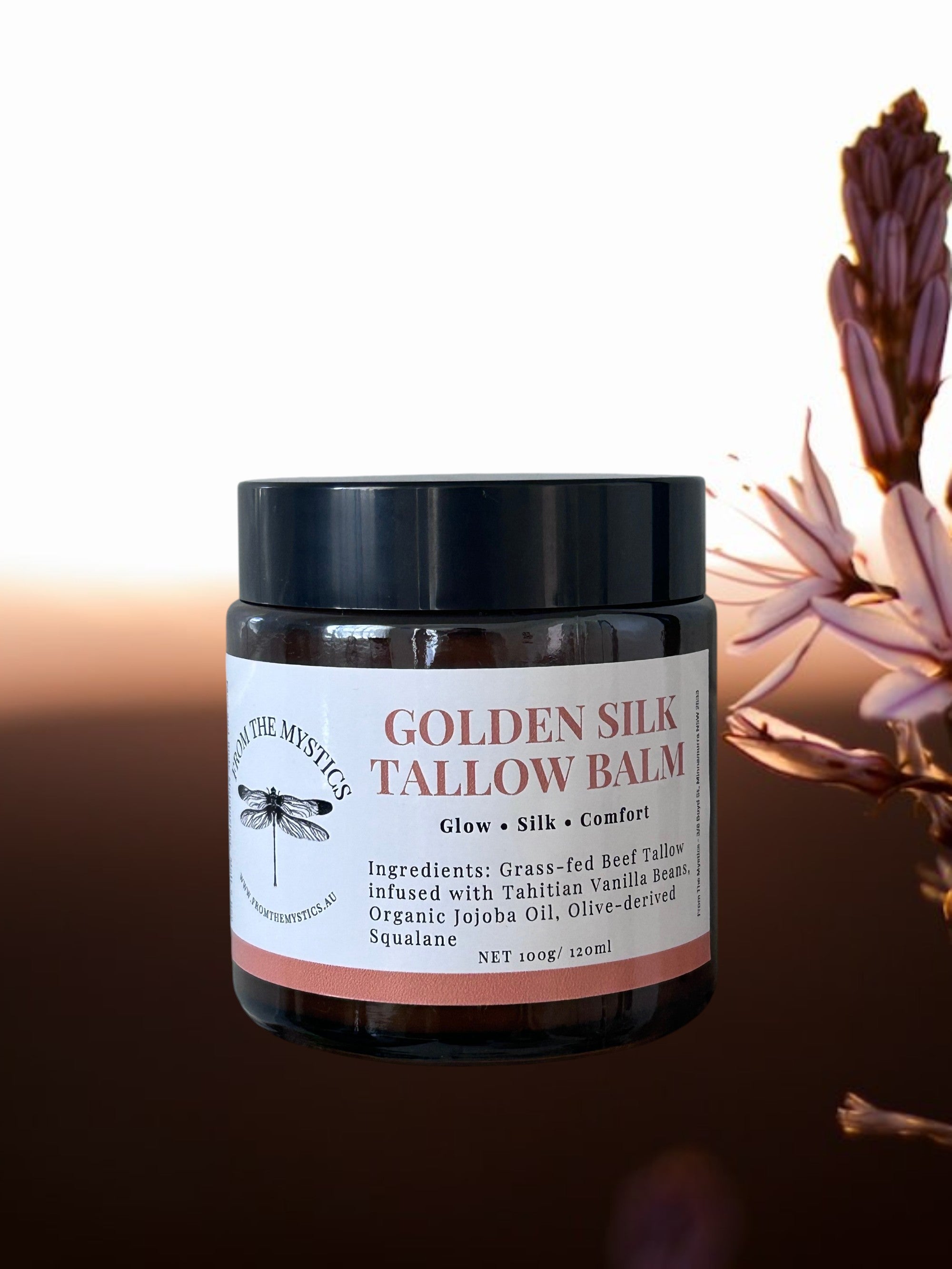 Vanilla Tallow Face Balm for Dry Skin | Golden Silk