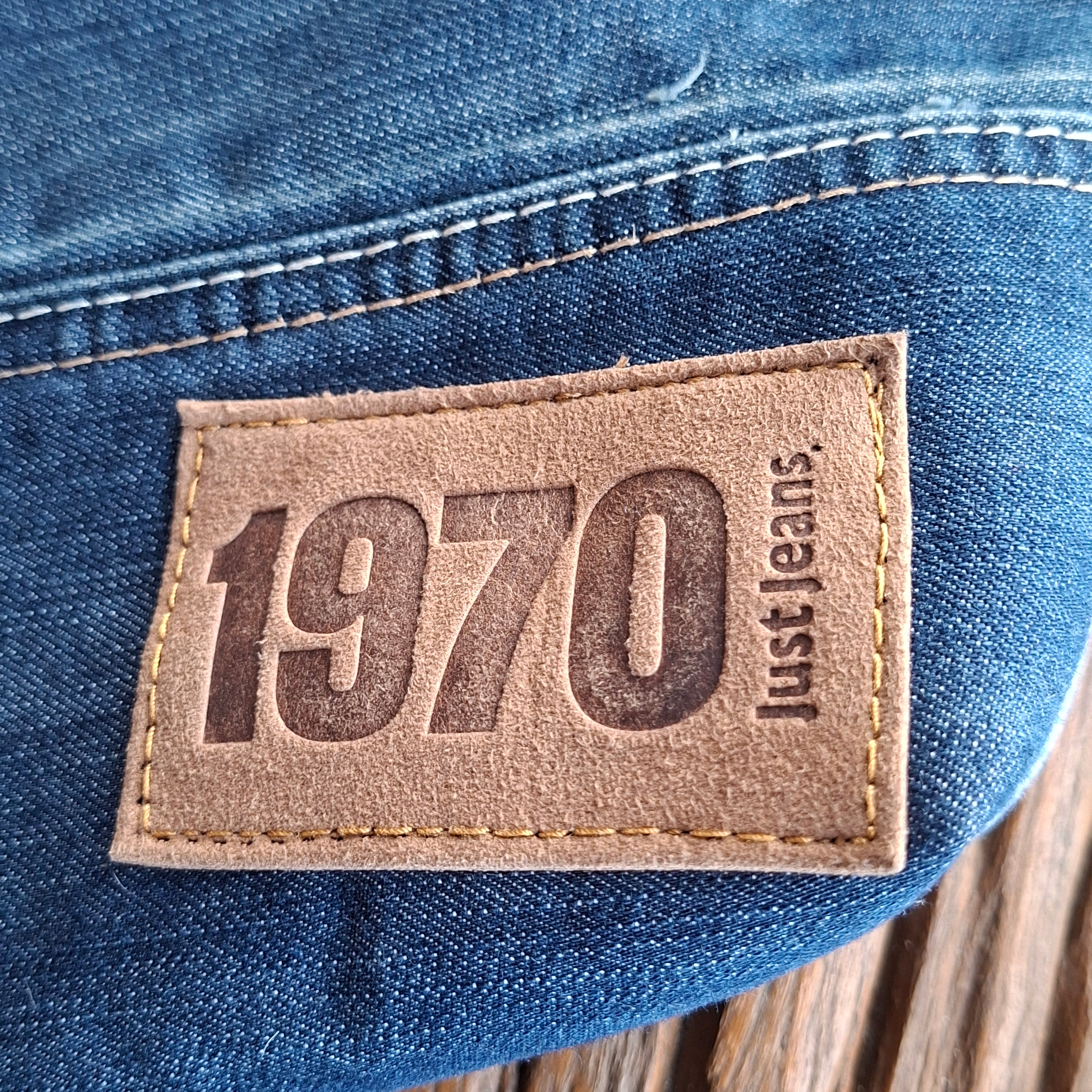 Upcycled Denim Unisex Crossbody Bag