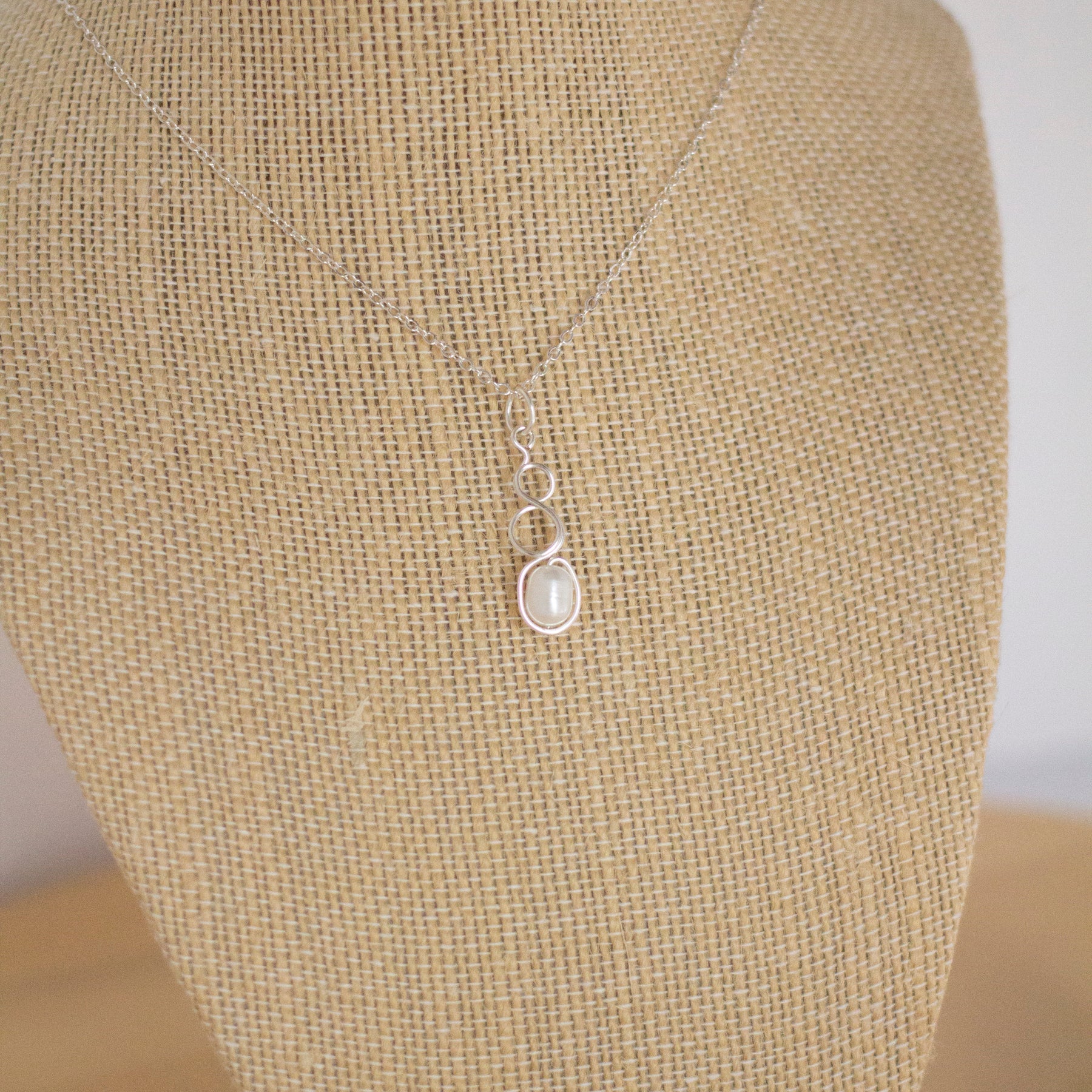 White Freshwater Pearl Earrings & Necklace Set