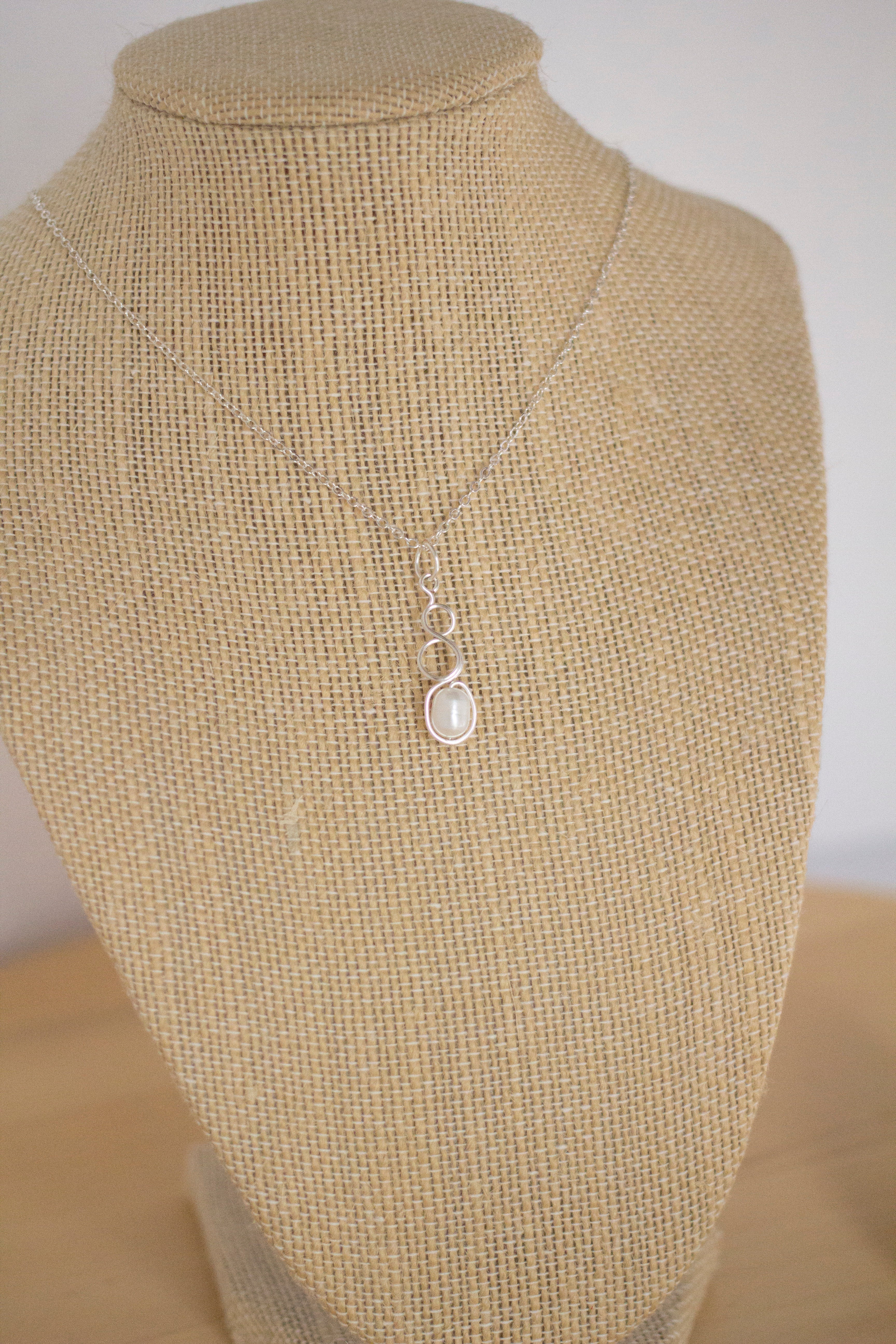 White Freshwater Pearl Earrings & Necklace Set